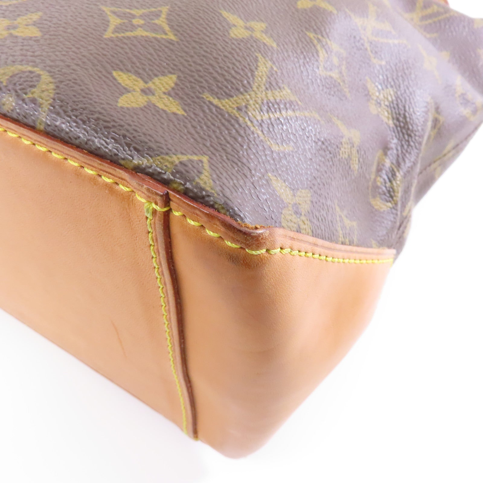 LOUIS VUITTON Monogram Cabas Piano金扣肩背袋棕色