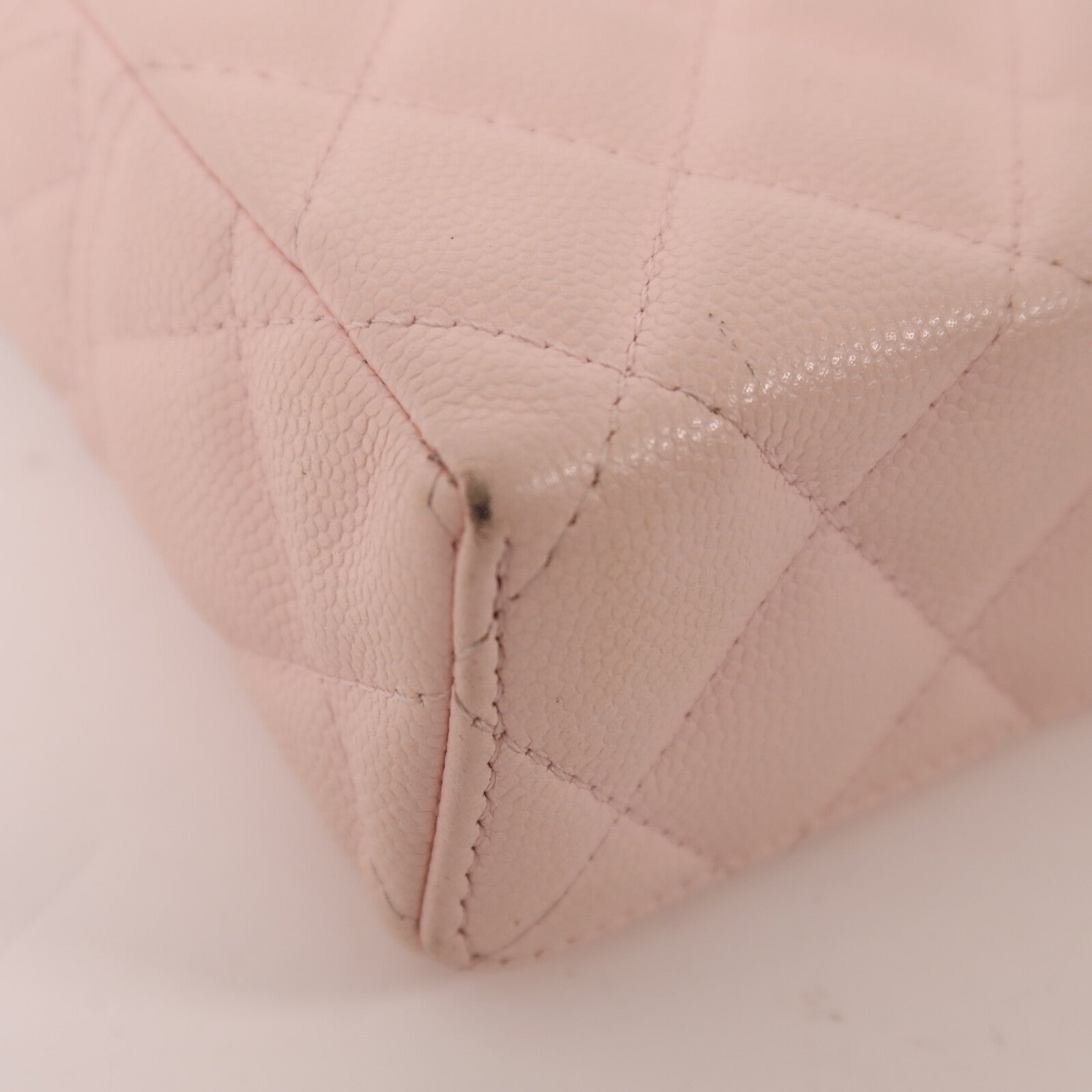 CHANEL 牛皮皮革Vanity With Chain鏈帶手挽肩背兩用袋