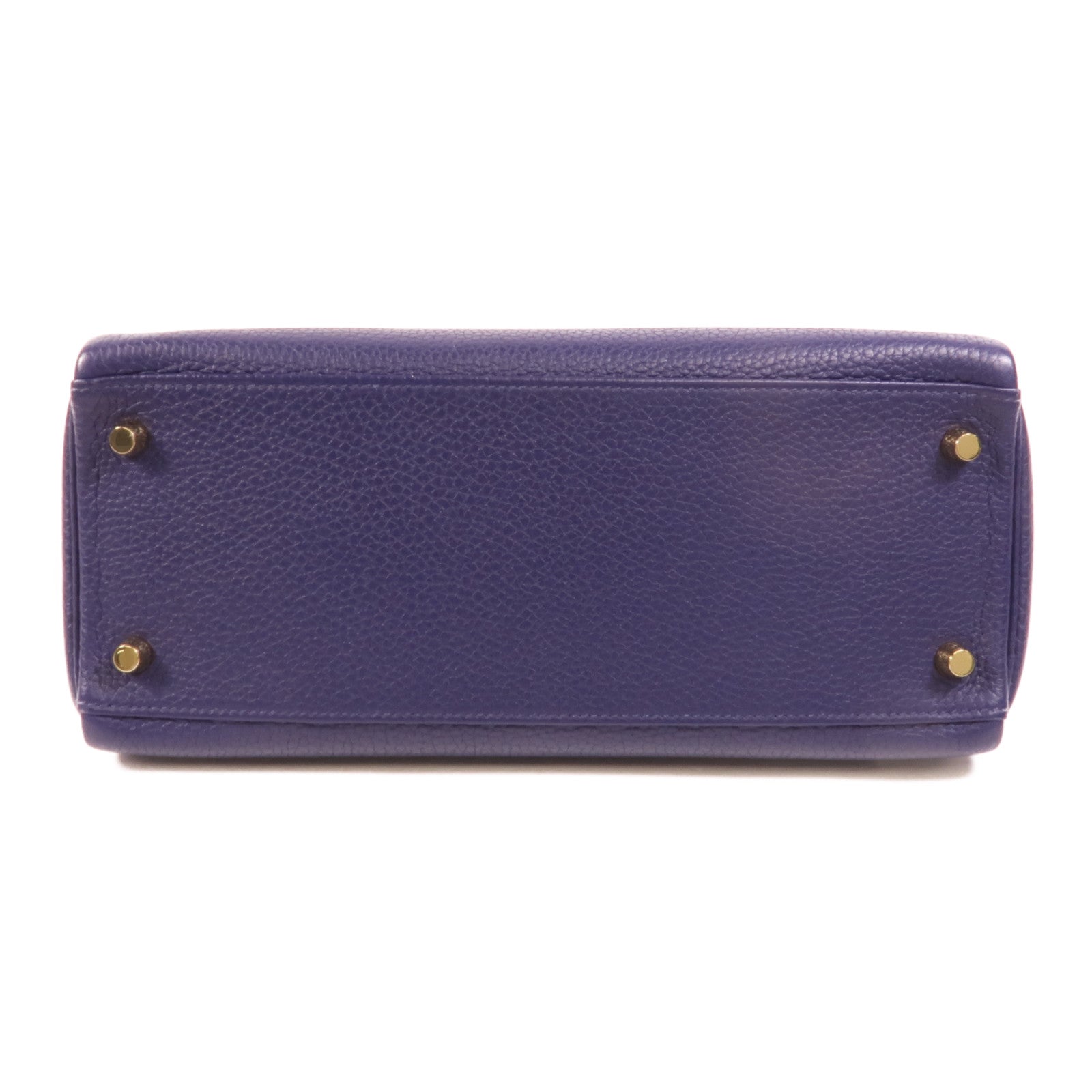HERMES Togo皮革Kelly 28手挽肩背兩用袋Bleu Encre