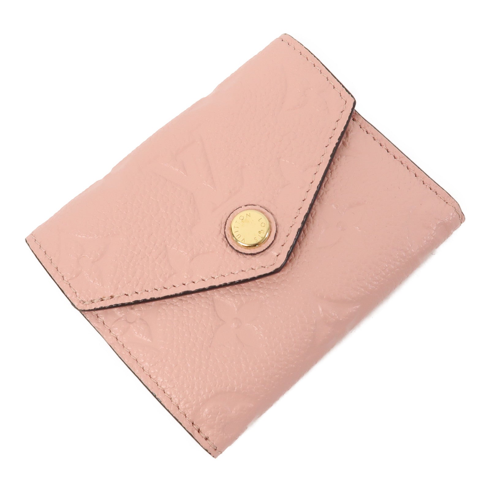 LOUIS VUITTON Monogram Empreinte Portefeuille Zoe Wallet金扣錢包粉紅色