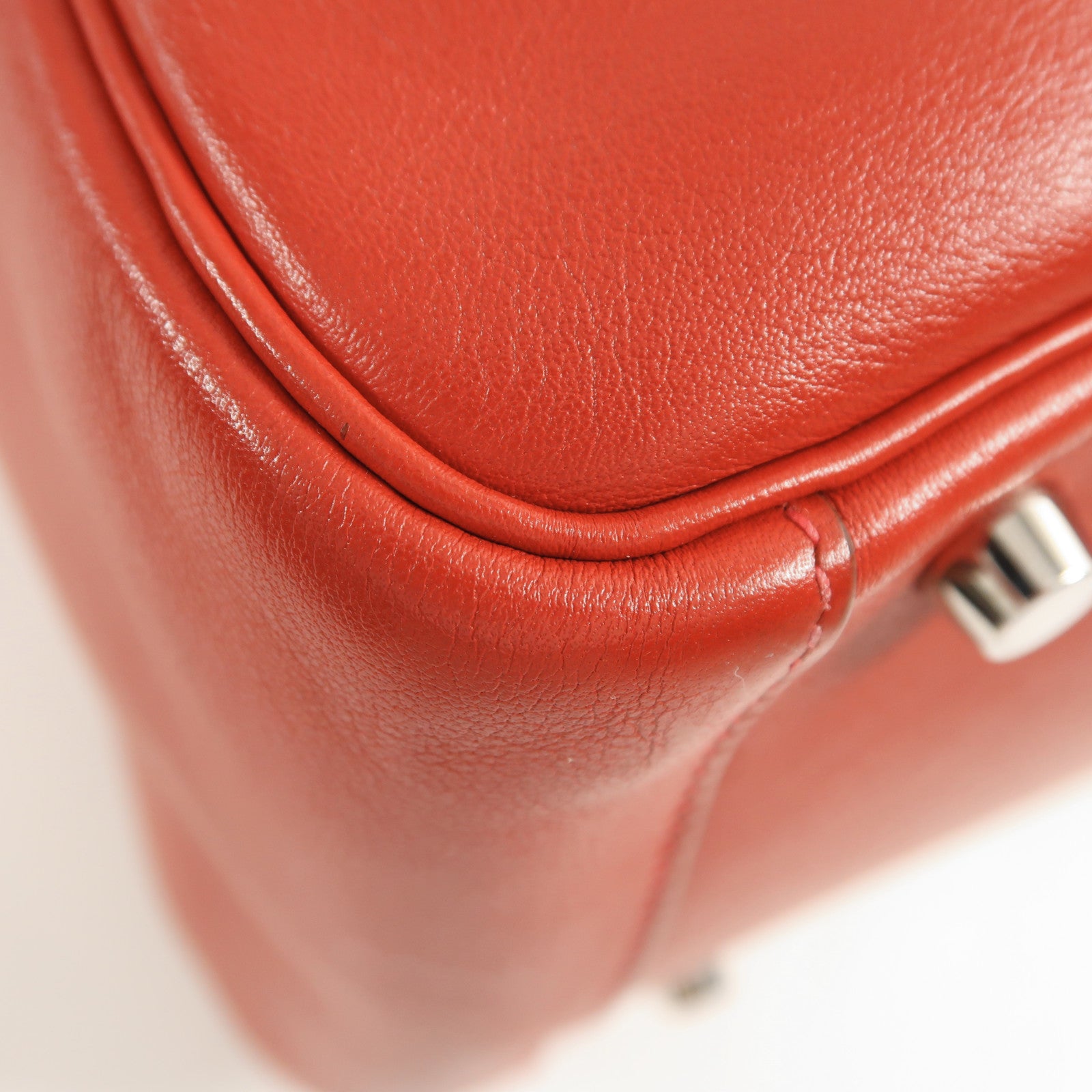 HERMES Swift皮革Lindy 30銀扣手挽肩背兩用袋Rouge Casaque