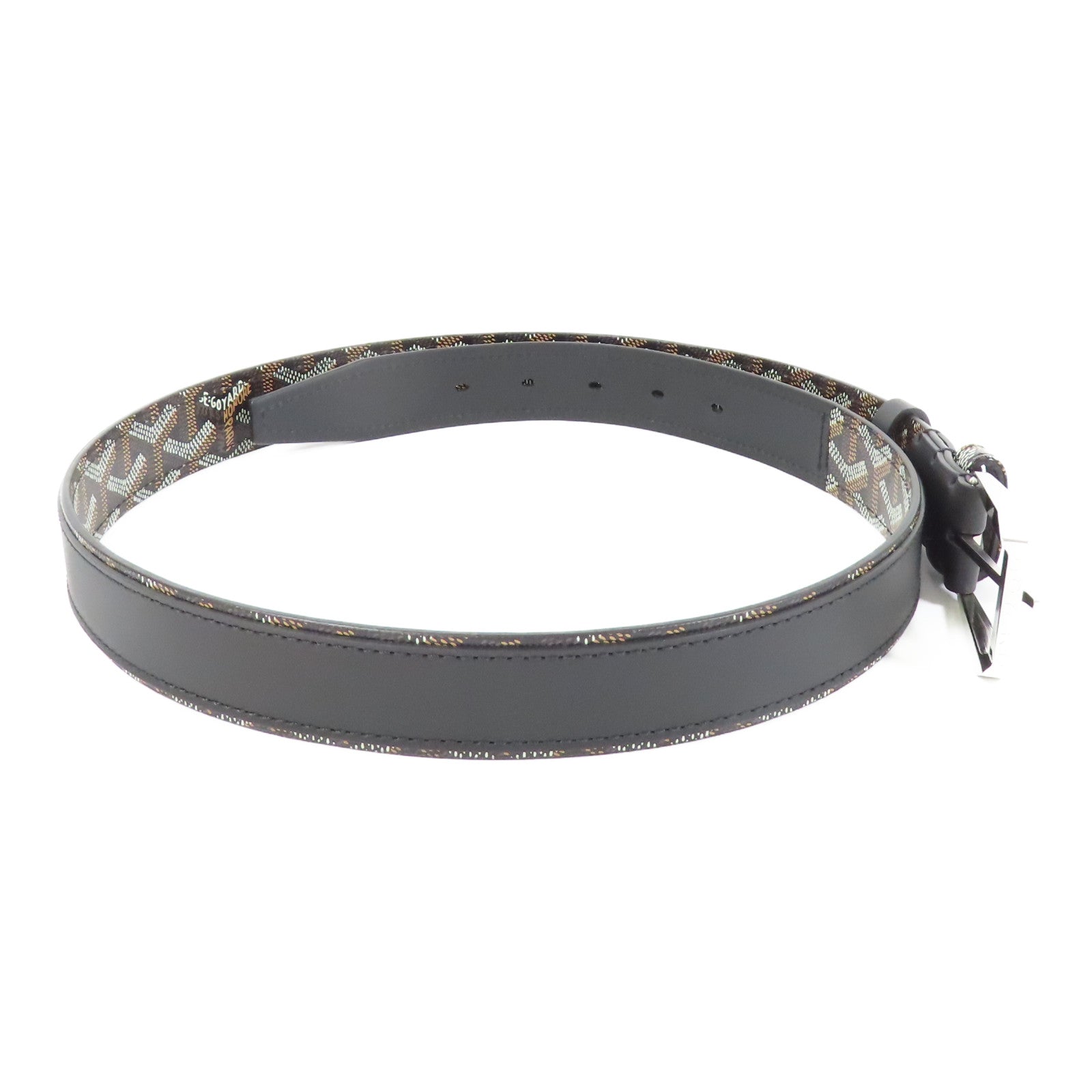 GOYARD 塗層帆布Florida Belt 95CM銀扣皮帶