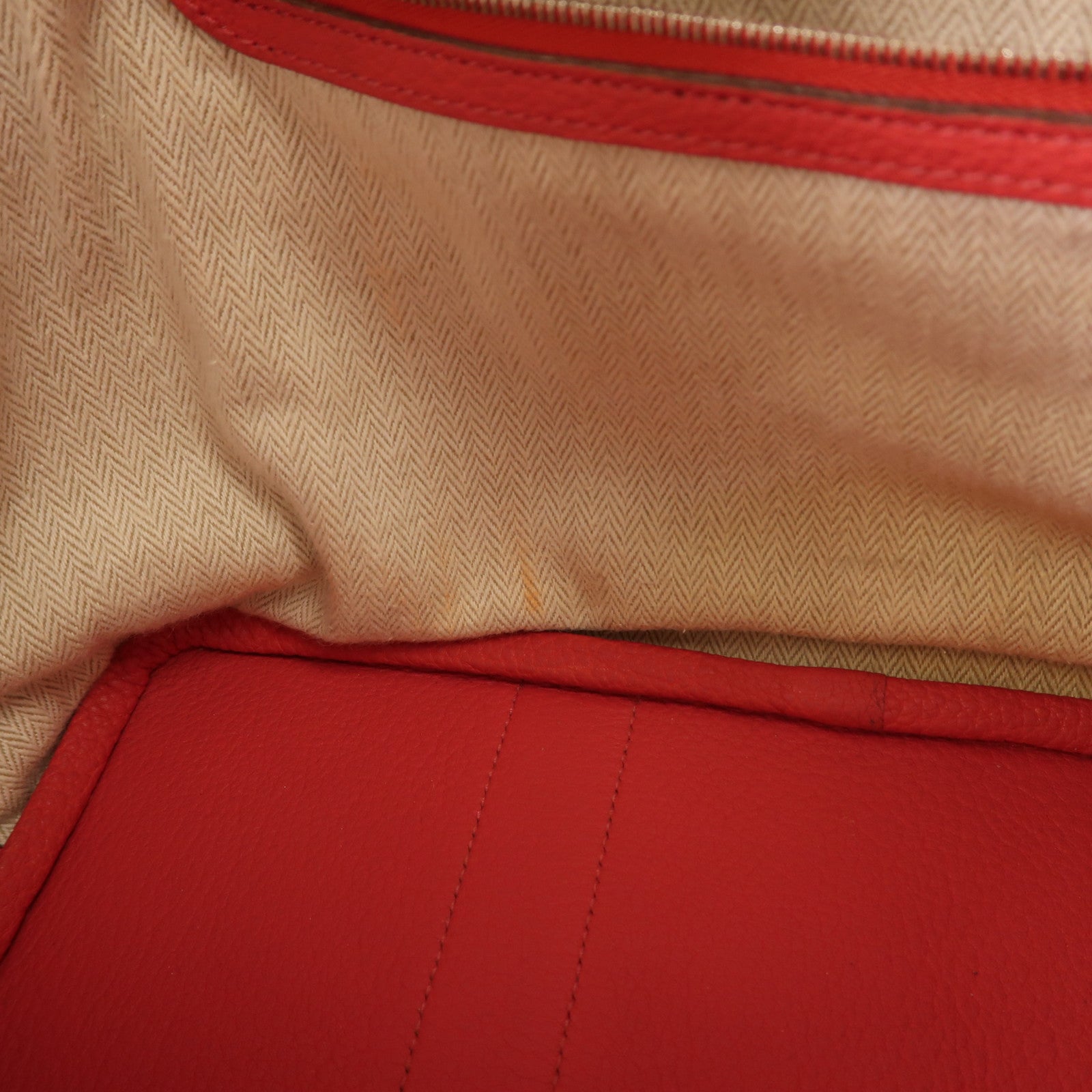 HERMES PHW Garden Party TPM Handbag Negonda Leather T5 Rose Jarpur Red