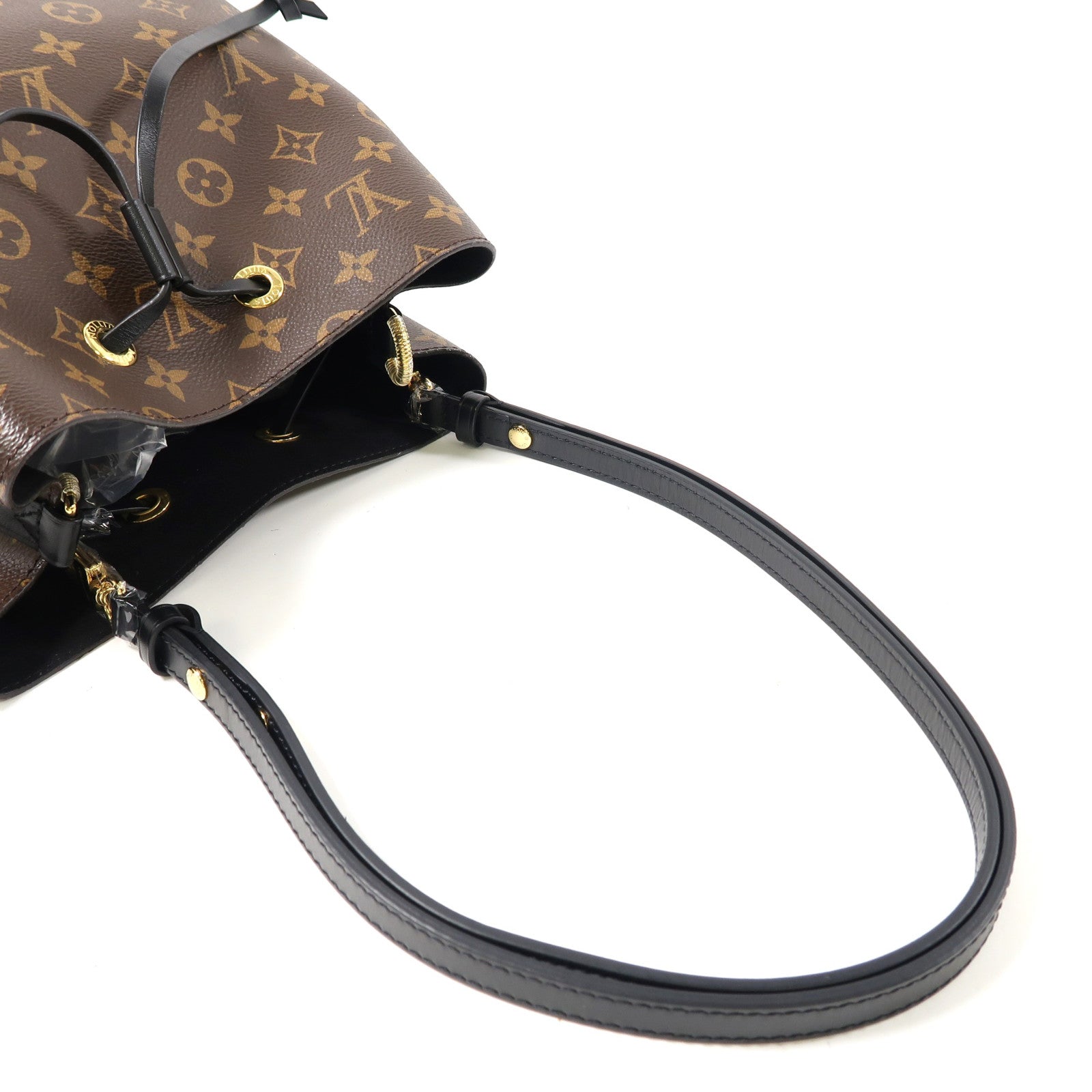 LOUIS VUITTON Monogram NeoNoe肩背袋黑色/啡色