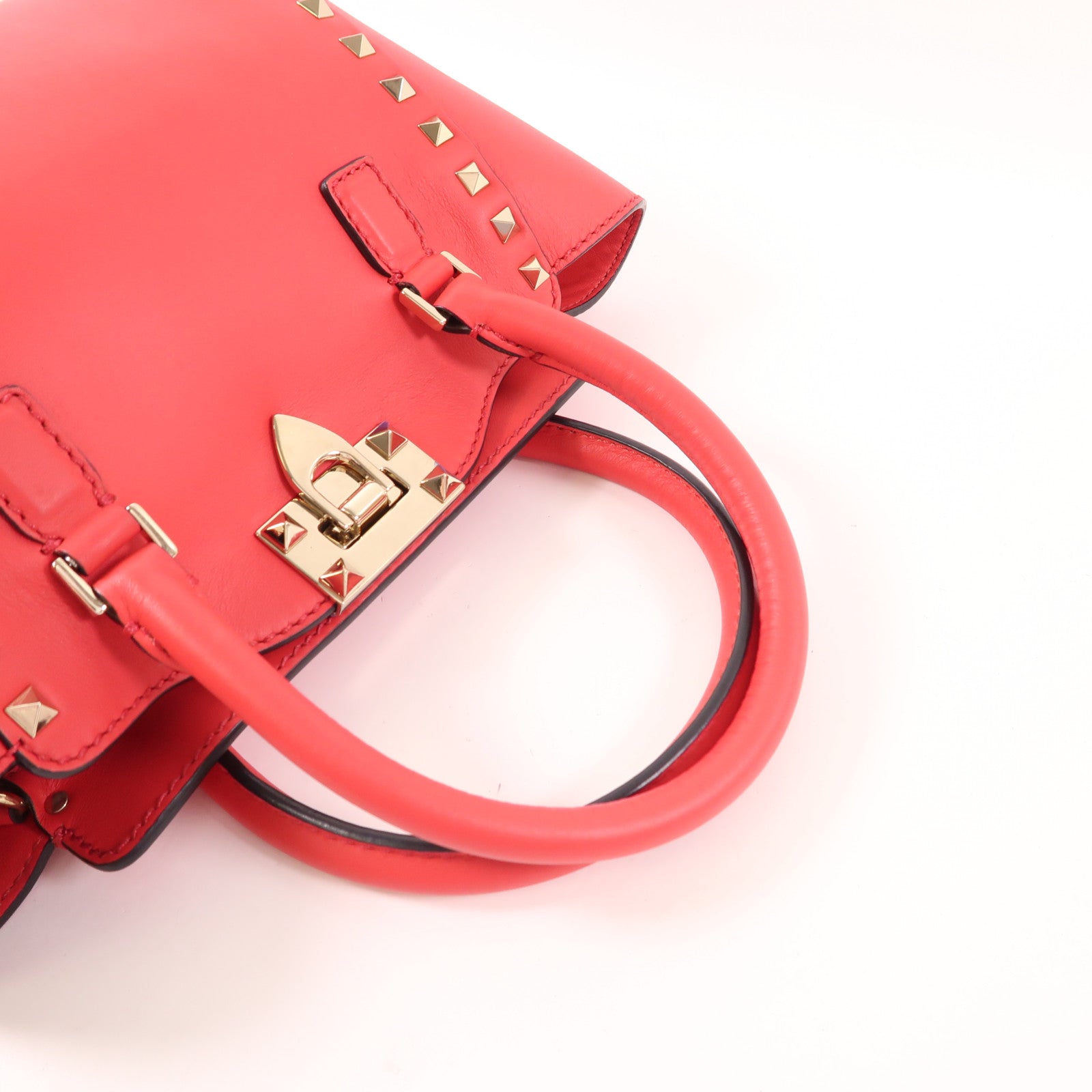 Valentino 【激減優惠】牛皮皮革2 Way Shoulder Bag金扣手挽肩背兩用袋