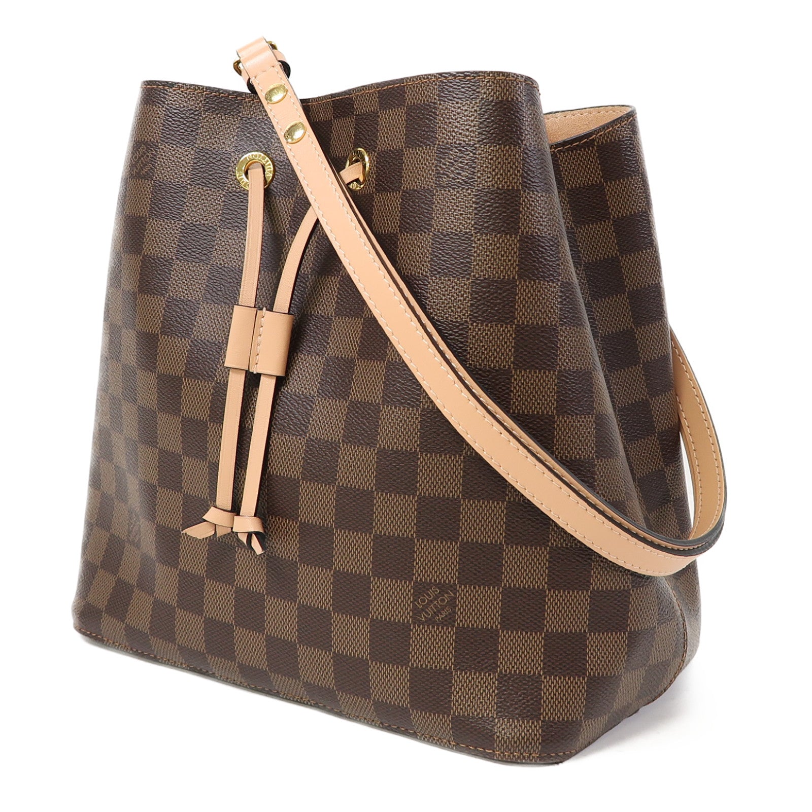 LOUIS VUITTON Damier Neo Noe MM金扣肩背袋啡色