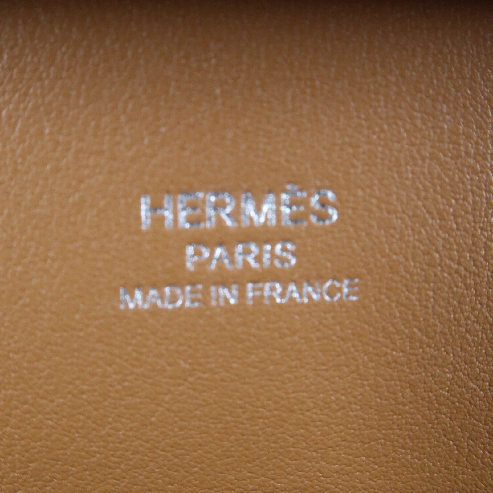 HERMES Evercolor皮革Mini Jypsiere銀扣肩背袋Gold