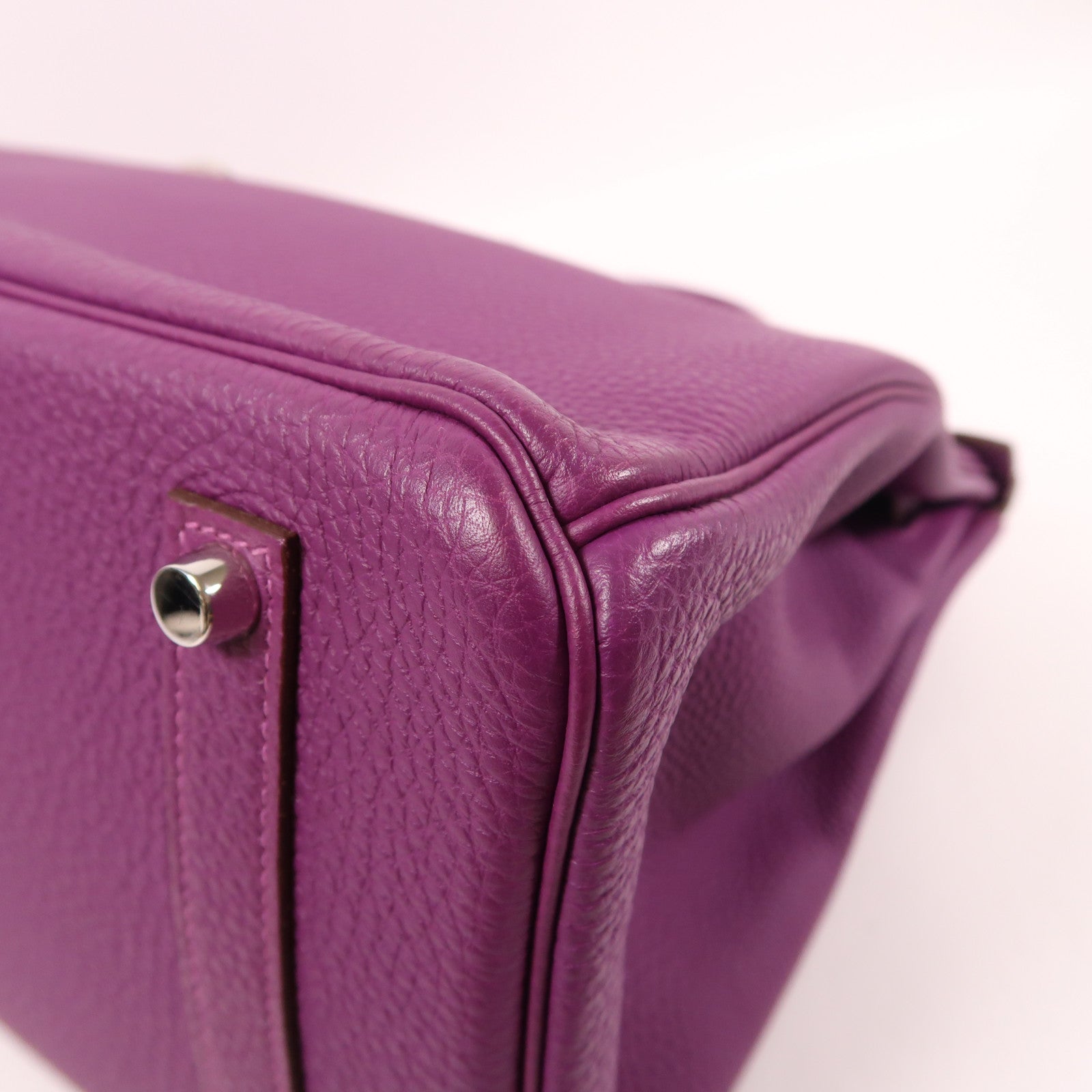 HERMES Clemence皮革Birkin35銀扣手挽袋