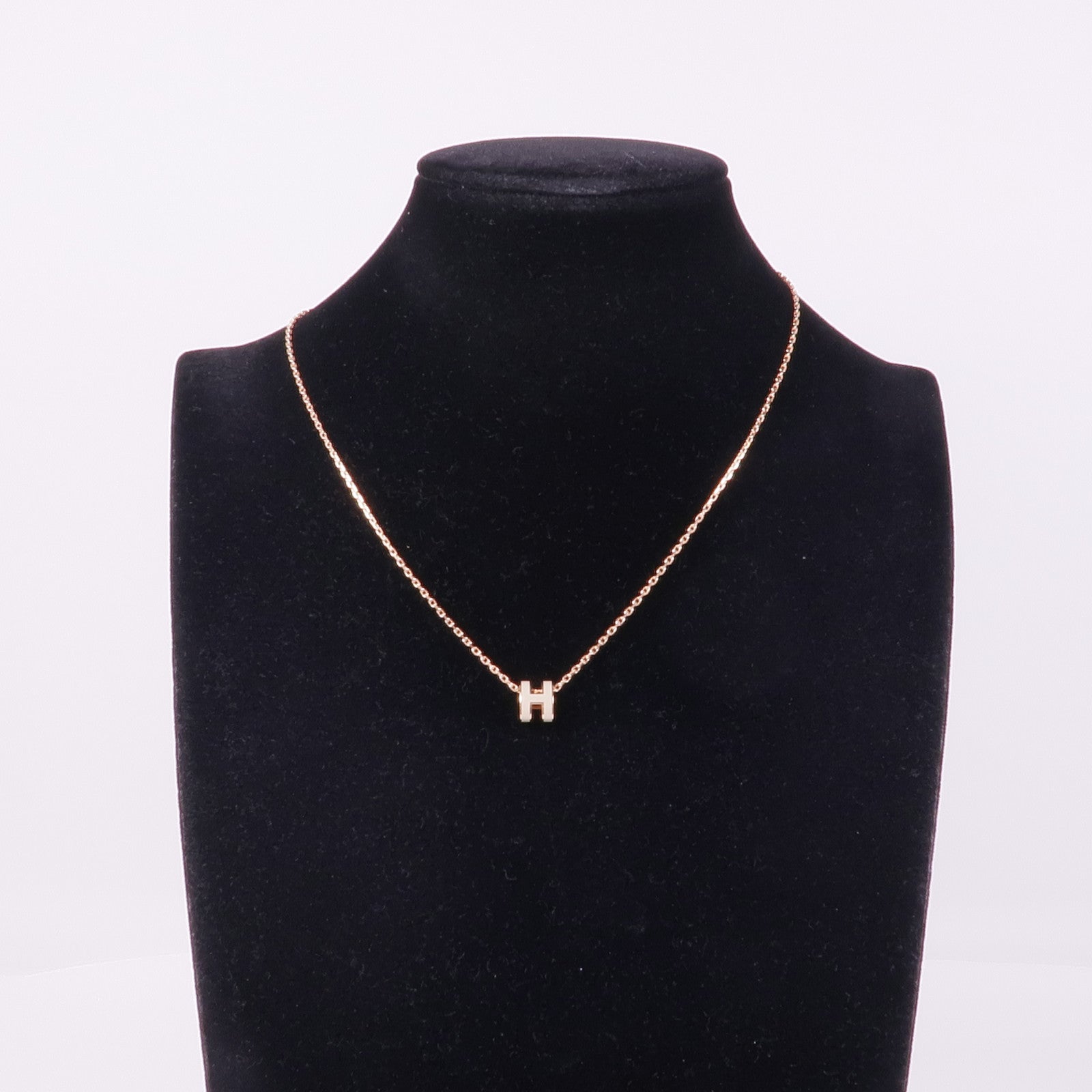 HERMES 金屬Pop H項鍊Marron Glace