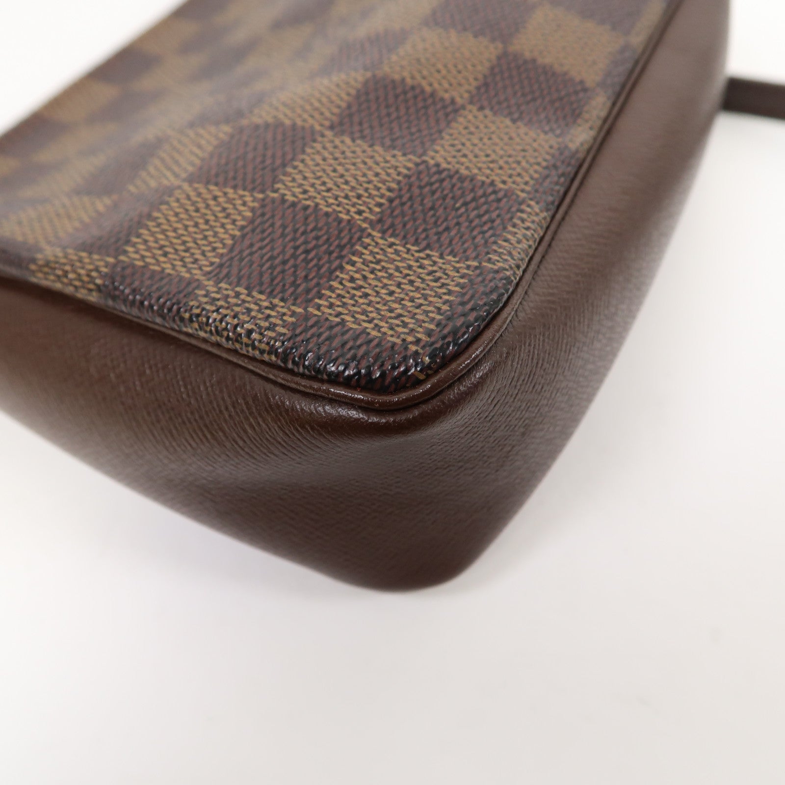 LOUIS VUITTON Damier Ebene Trousse金扣肩背袋啡色