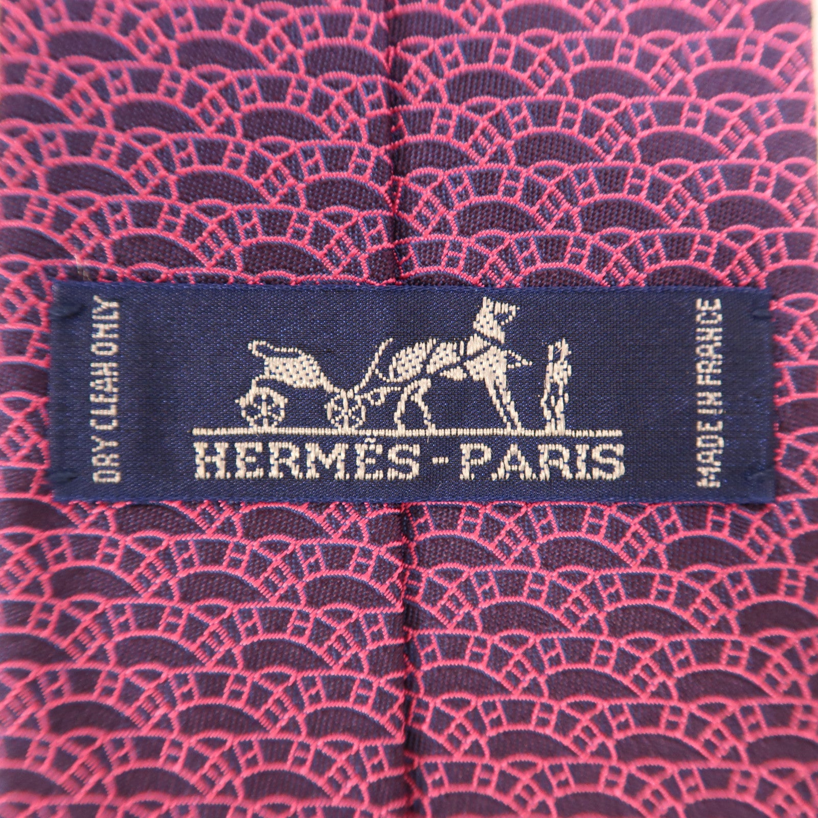 HERMES 絲質Tie領帶紫色