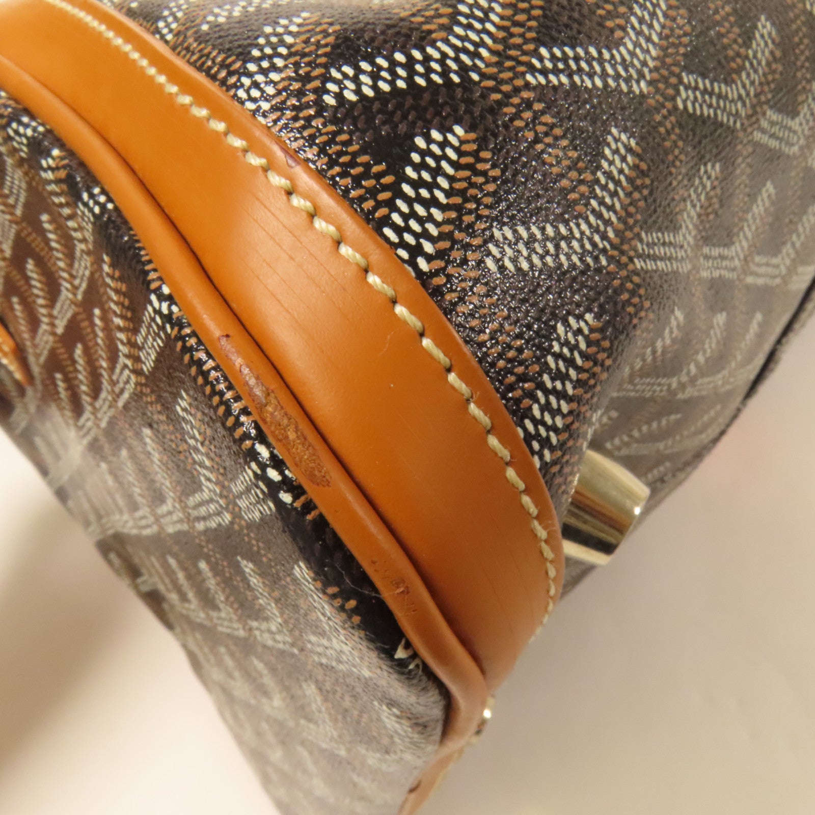 GOYARD 塗層帆布Croisieve 35銀扣手挽袋