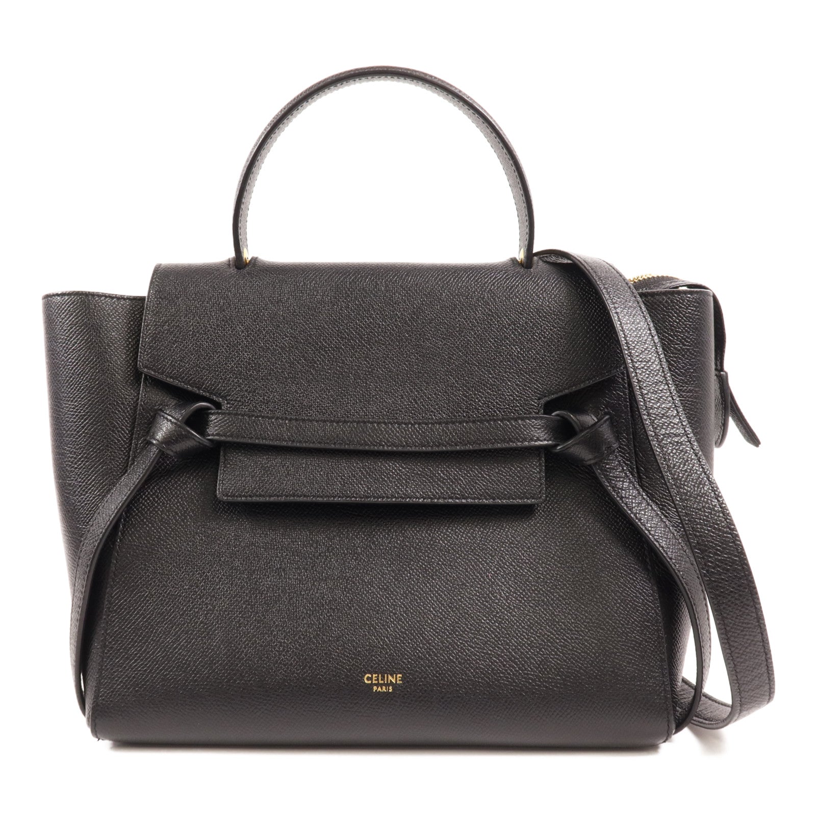 CELINE 牛皮皮革Micro Belt Bag金扣手挽肩背兩用袋