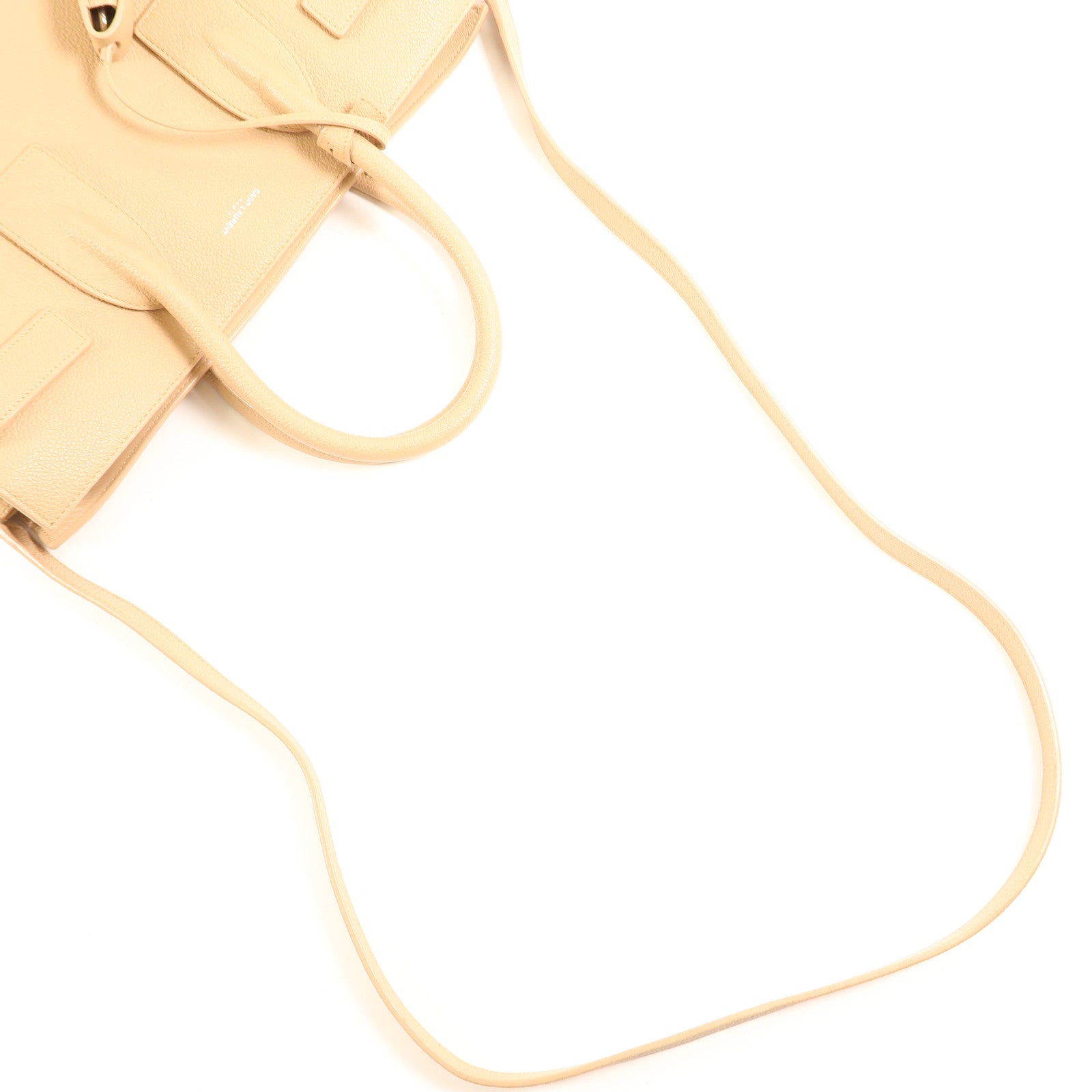 SAINT LAURENT YSL SHW Sac de jour 2Way Shoulder Bag Calfskin Leather Beige