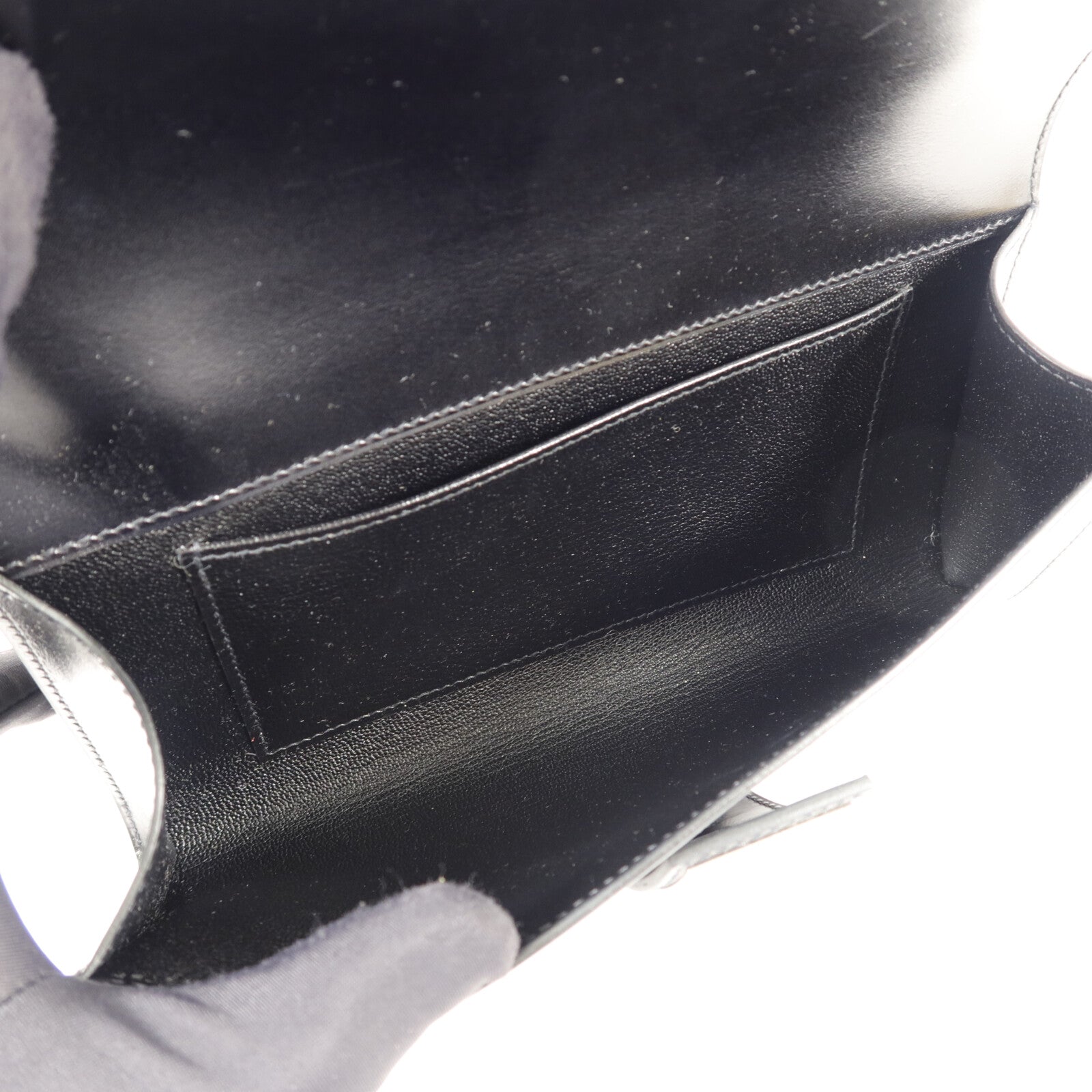 HERMES Box皮革Medor 23手拿包Noir