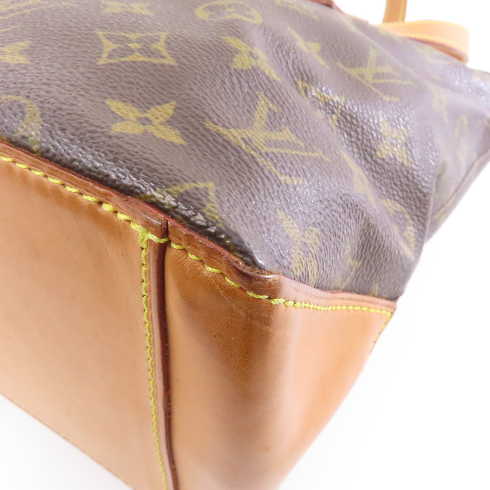 LOUIS VUITTON Monogram Cabas Piano金扣肩背袋棕色