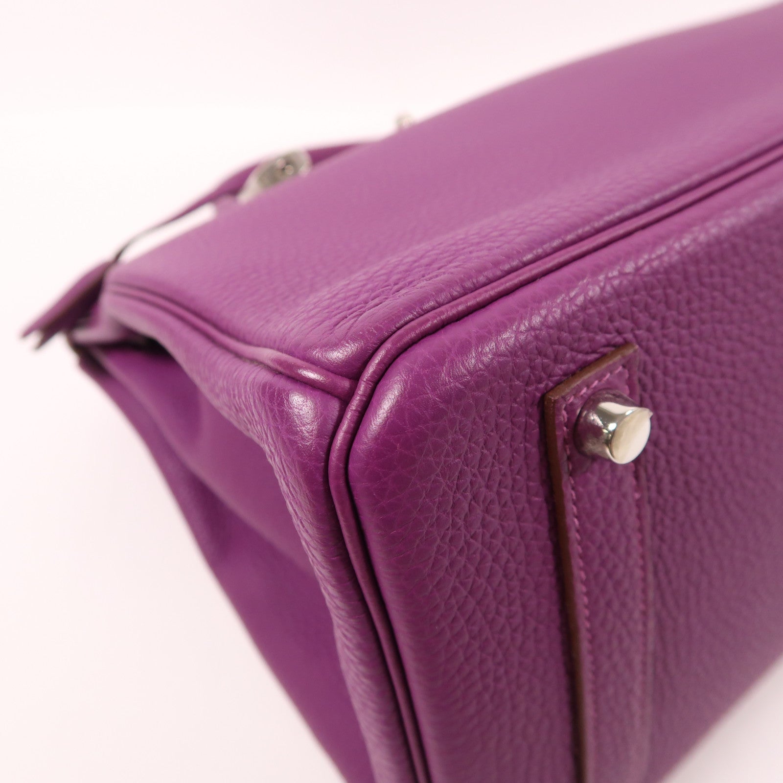 HERMES Clemence皮革Birkin35銀扣手挽袋