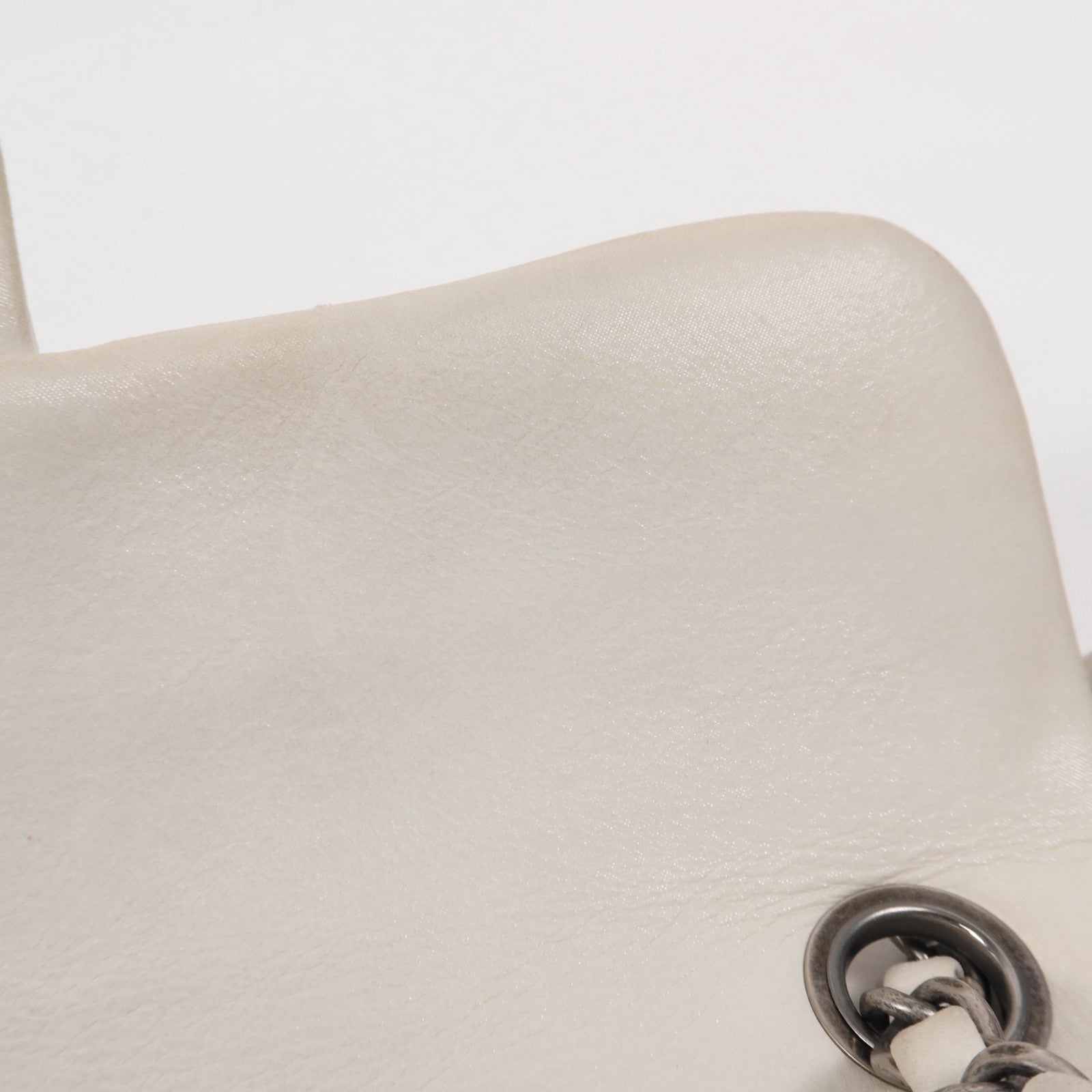 CHANEL 牛皮皮革Chain Shoulder銀扣鏈帶肩背袋