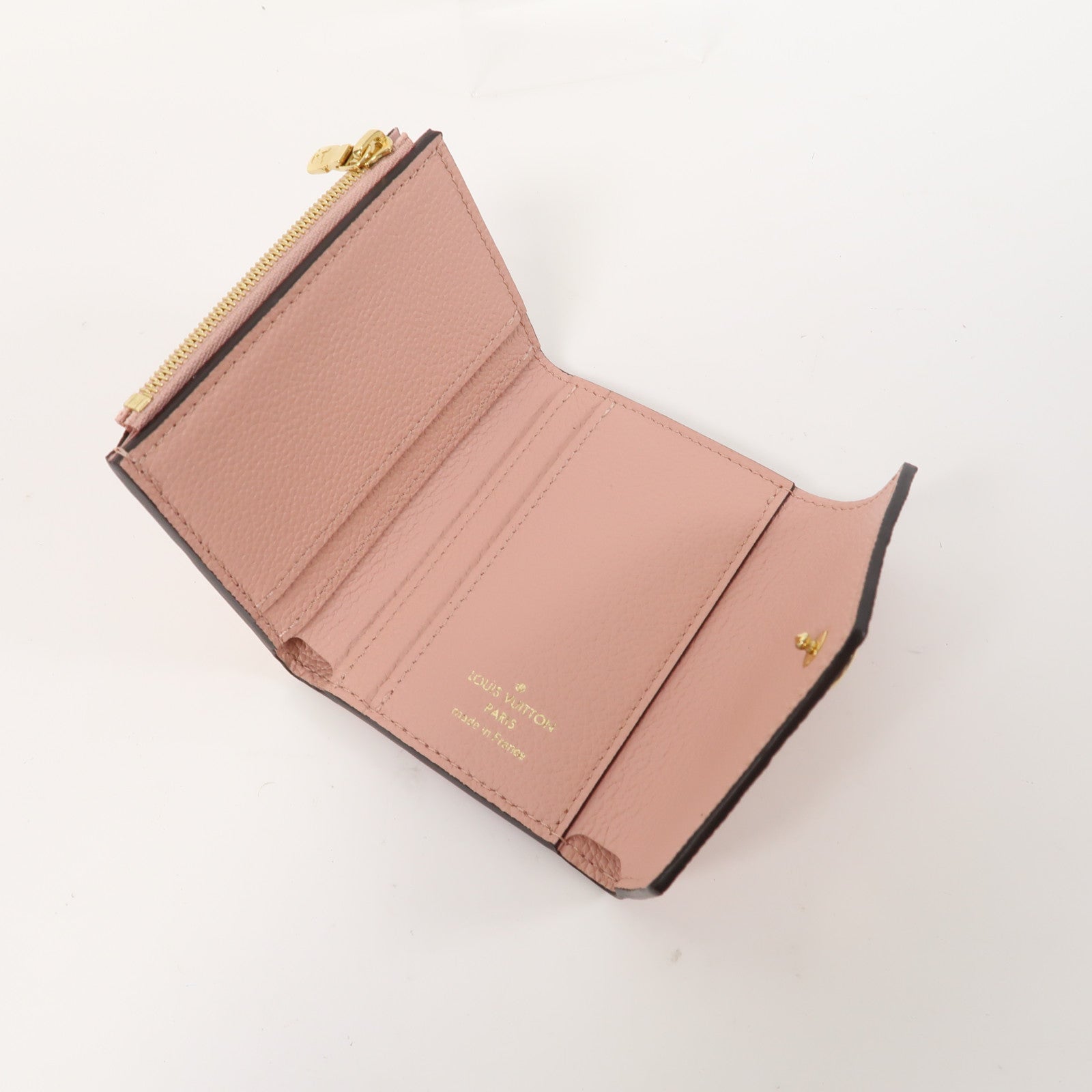 LOUIS VUITTON Monogram Empreinte Portefeuille Zoe Wallet金扣錢包粉紅色
