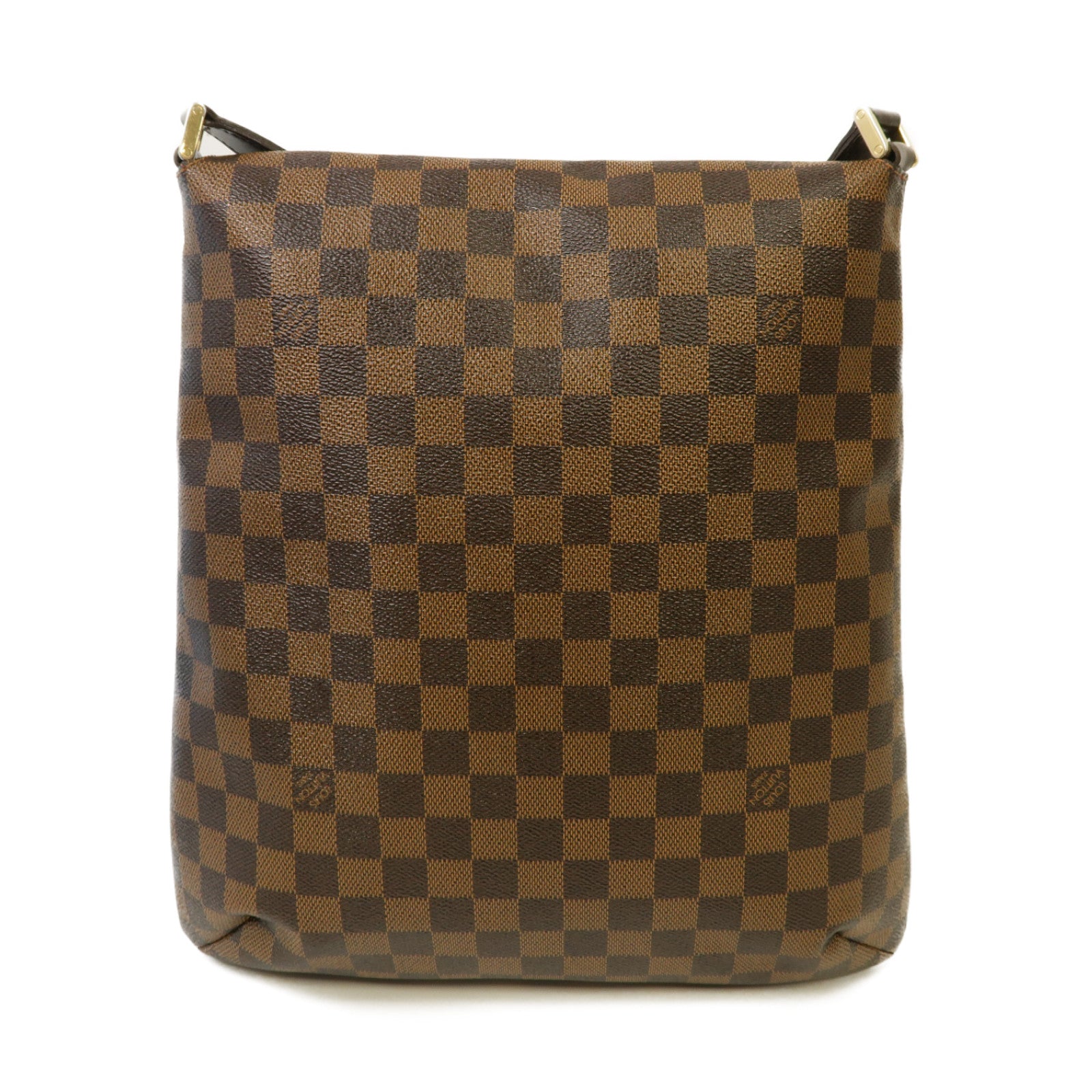 LOUIS VUITTON Damier Musette金扣肩背袋棕色