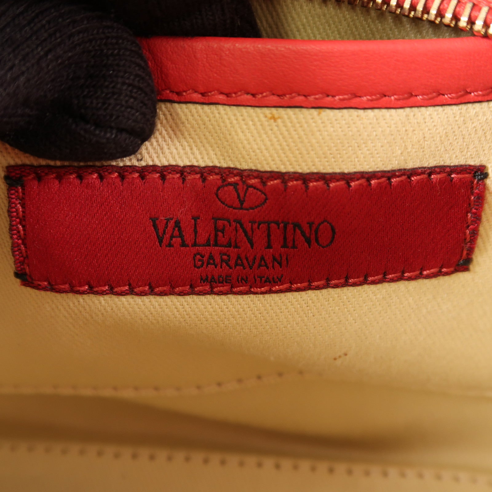 Valentino 【激減優惠】牛皮皮革2 Way Shoulder Bag金扣手挽肩背兩用袋
