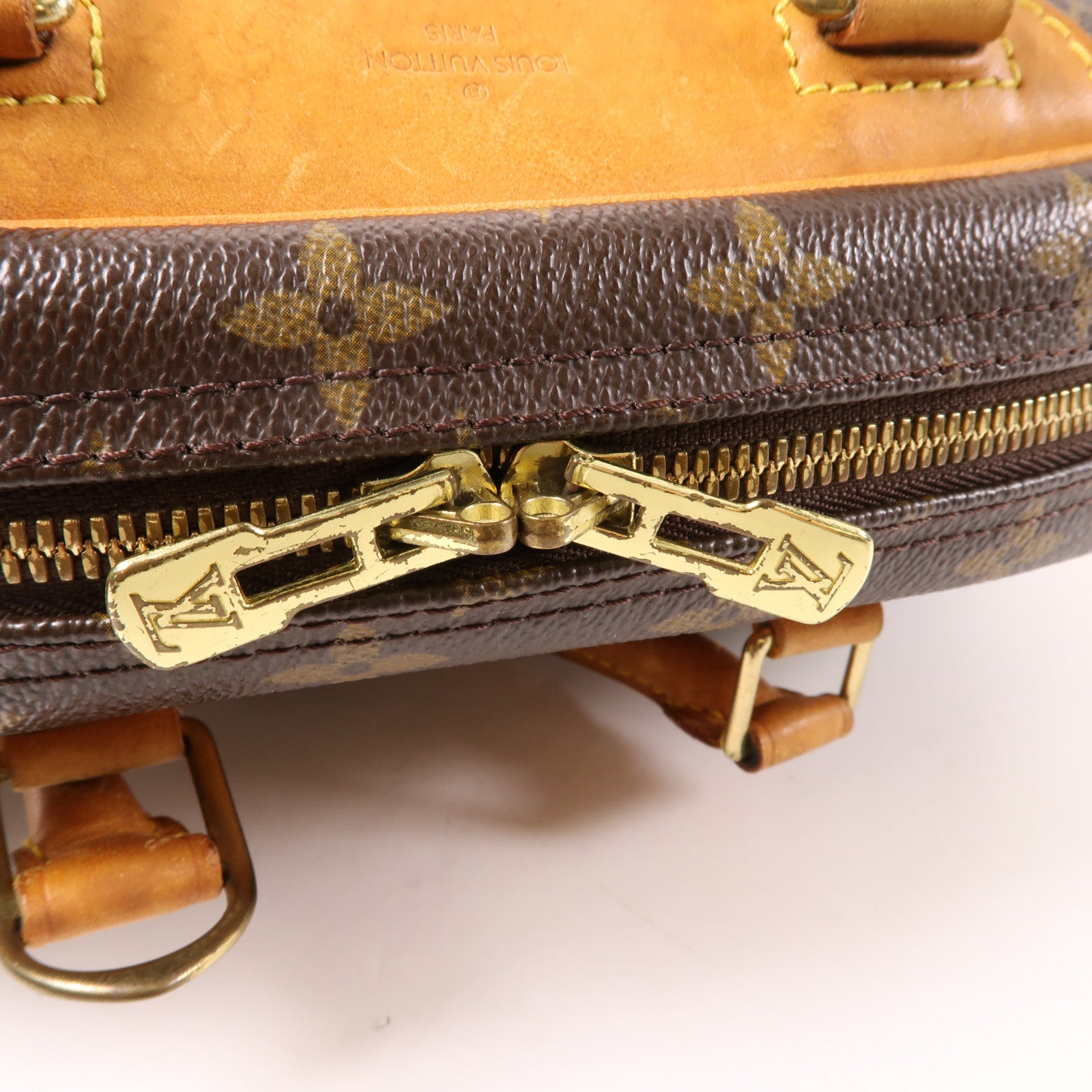 LOUIS VUITTON LV GHW Trouville Hand Bag M42228 Monogram Brown