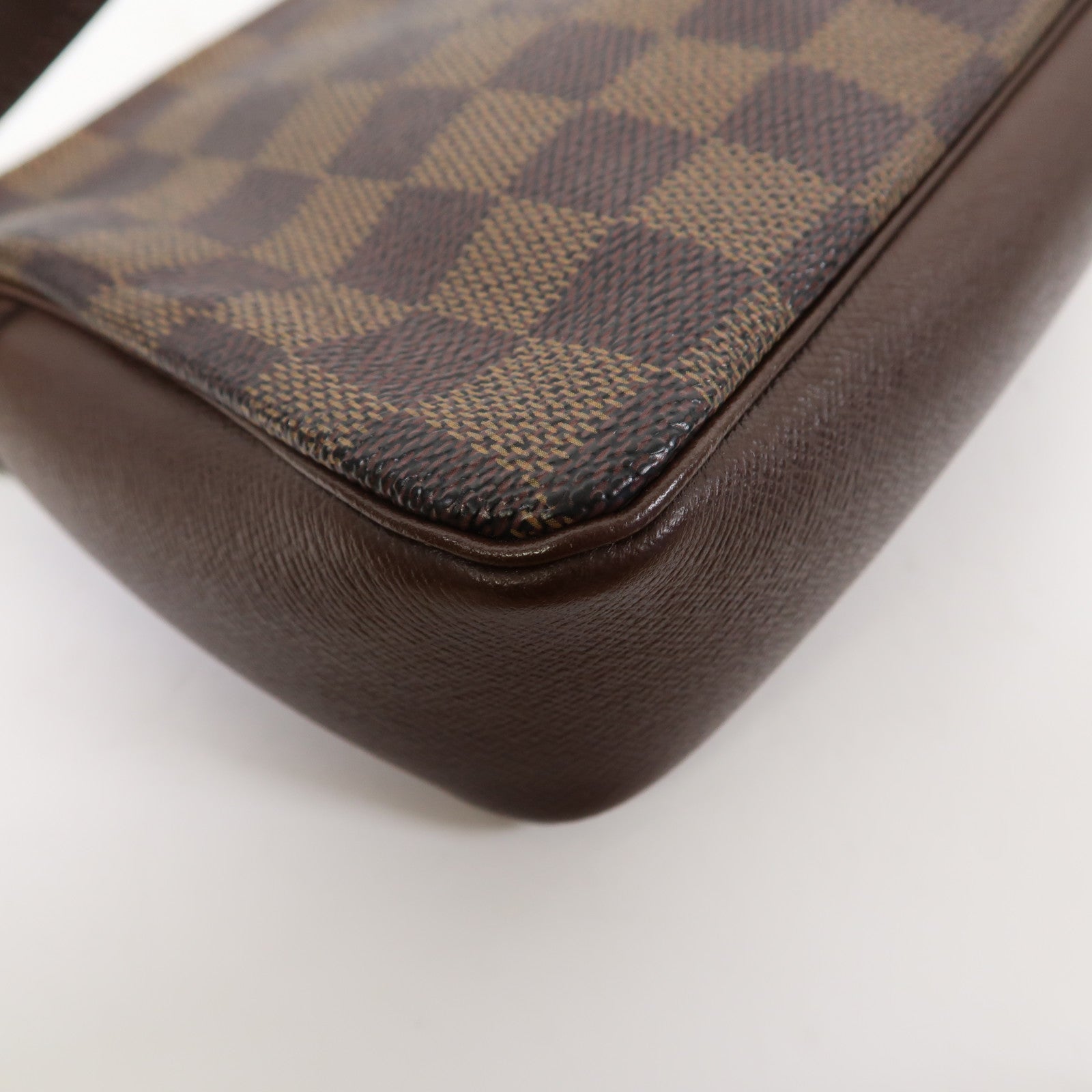 LOUIS VUITTON Damier Ebene Trousse金扣肩背袋啡色