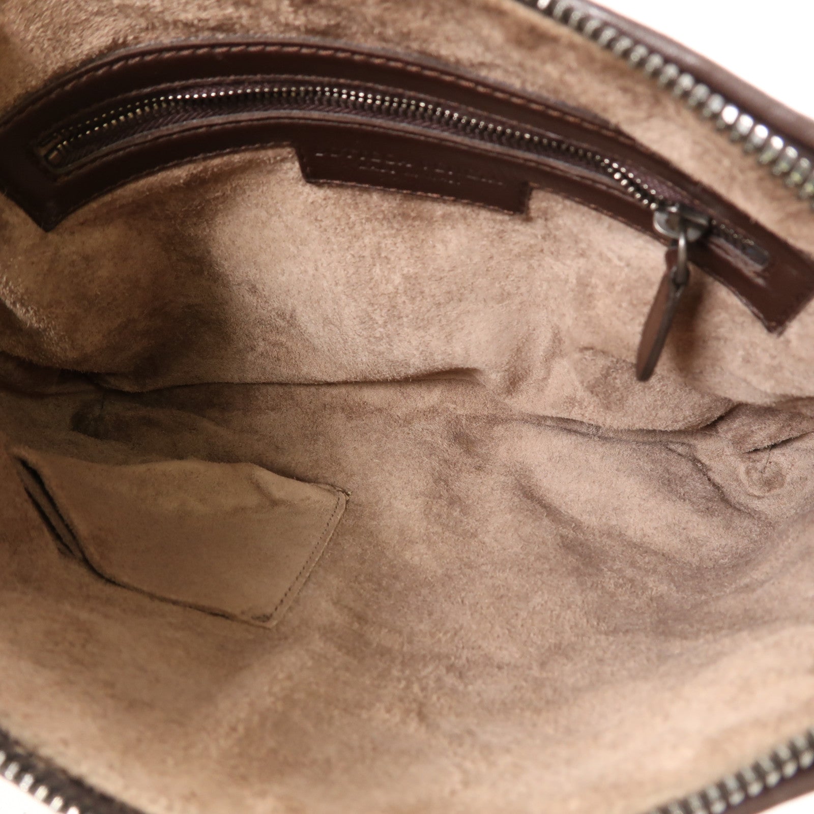 BOTTEGA VENETA 羊皮皮革Shoulder Bag銀扣肩背袋棕色