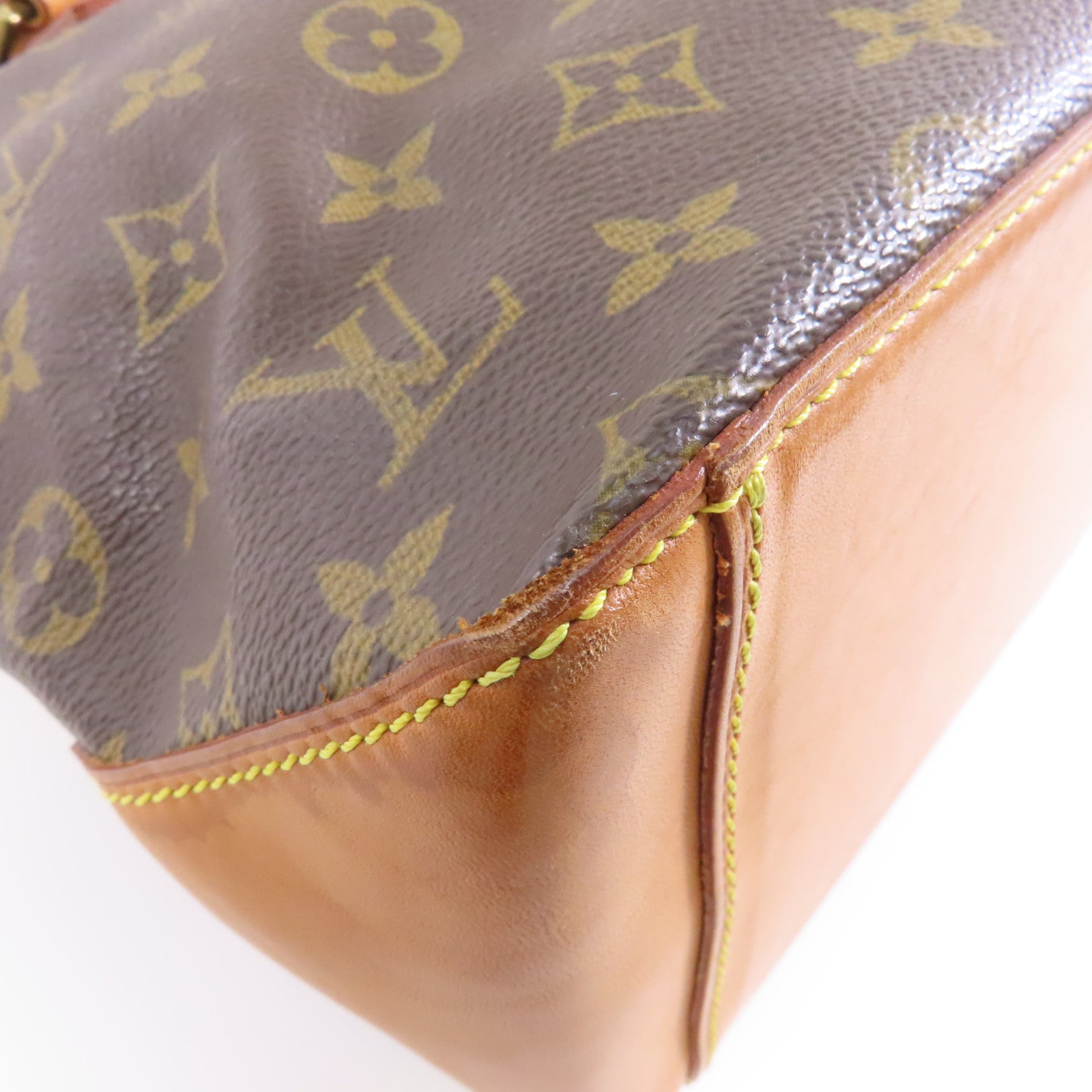 LOUIS VUITTON Monogram Cabas Piano金扣肩背袋棕色