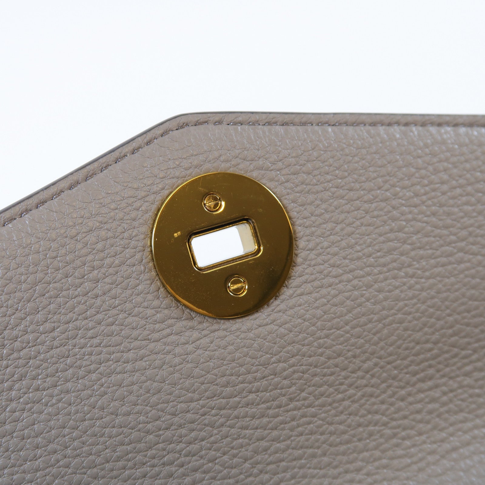 Tory Burch 牛皮皮革Chain Shoulder Bag金扣鏈帶肩背袋灰色