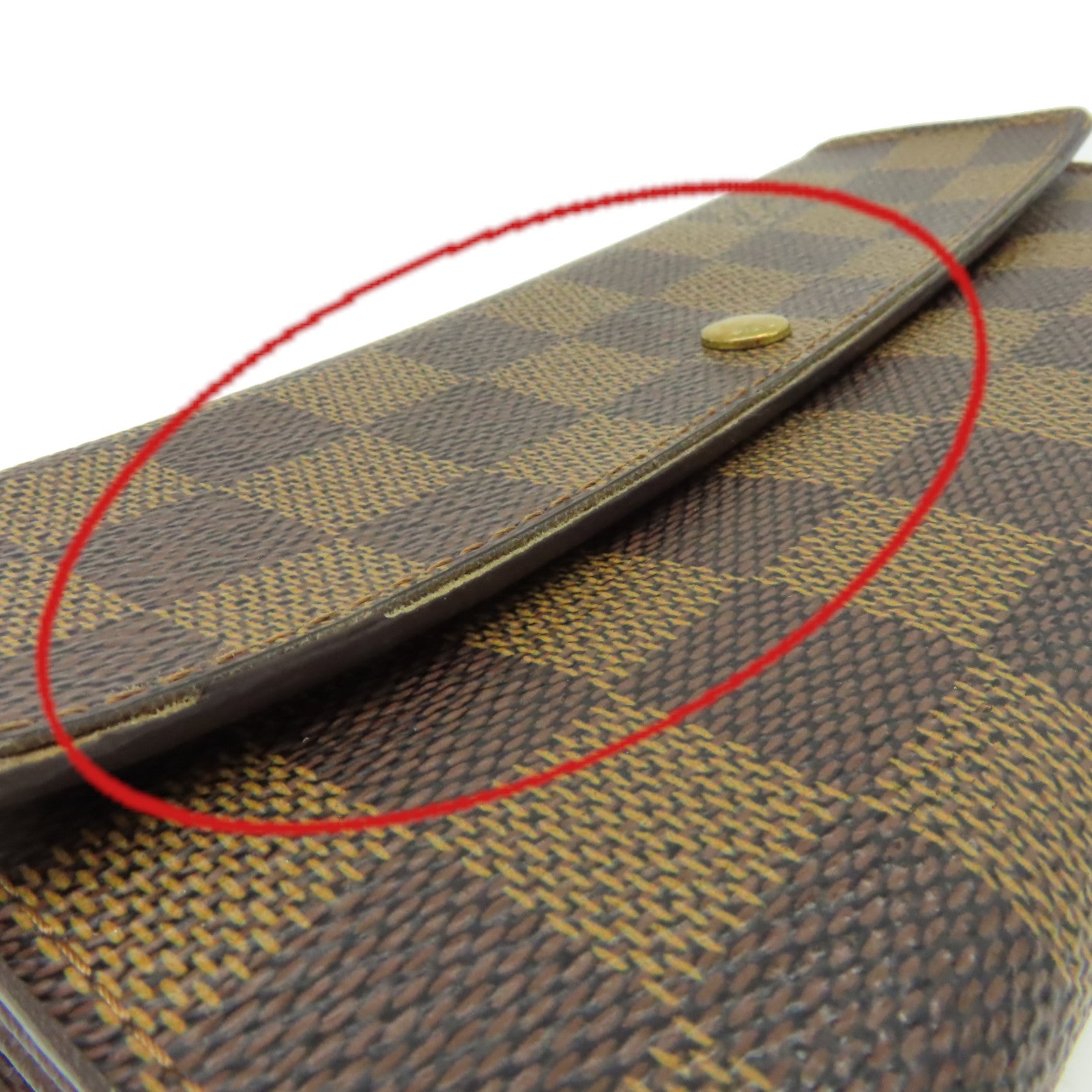 LOUIS VUITTON Damier Portefeuille Sarah Wallet金扣長錢包啡色