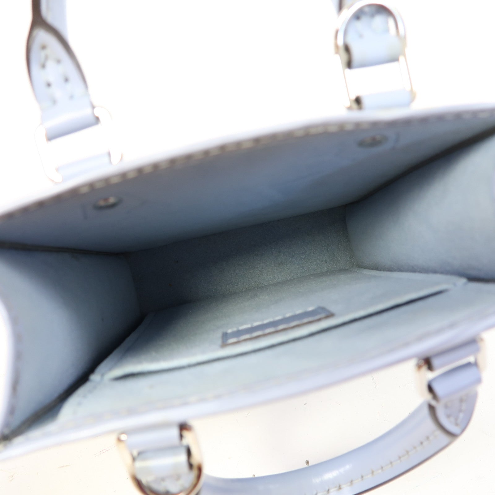 LOUIS VUITTON Epi Petit Sac Piat銀扣手挽肩背兩用袋藍色