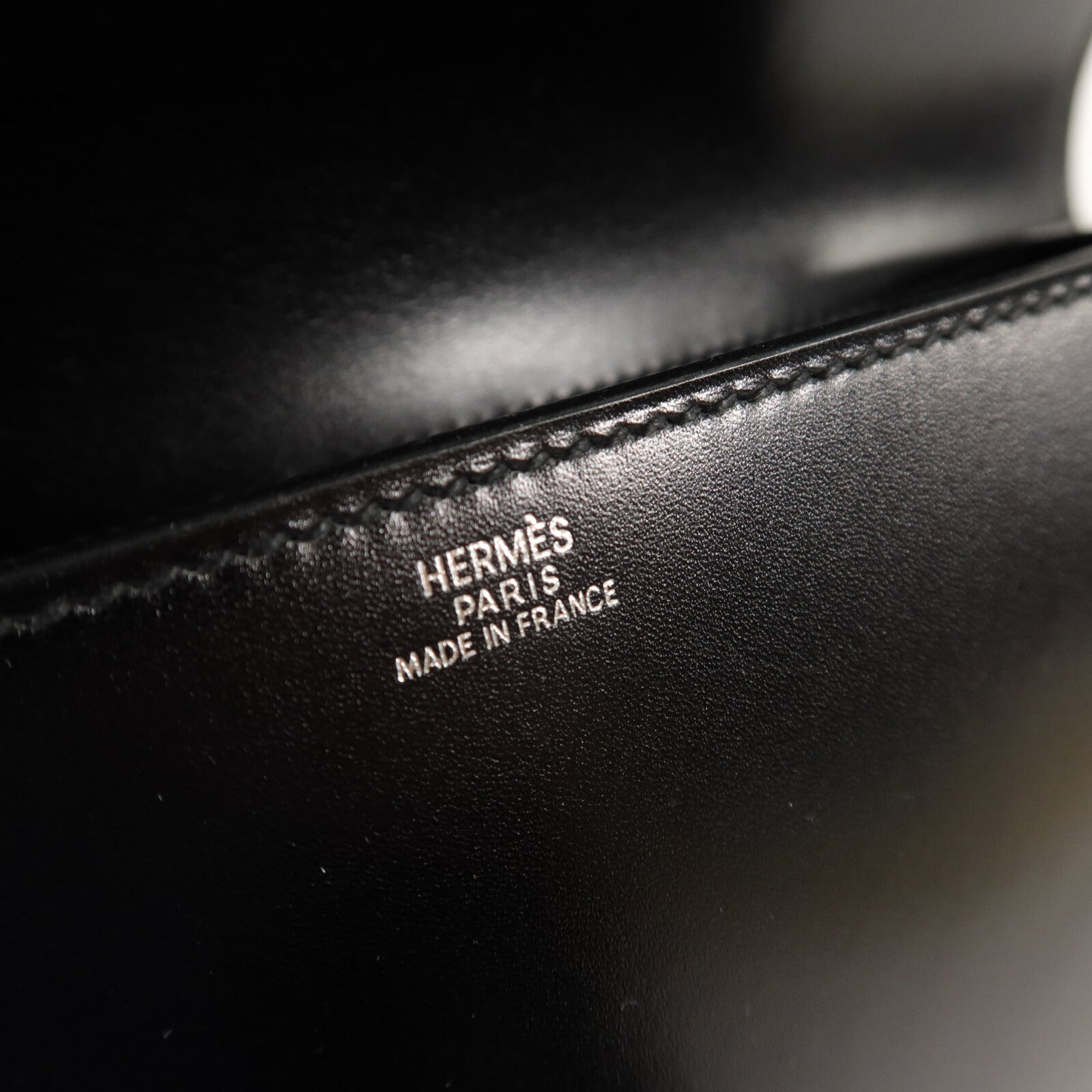 HERMES Box皮革Medor 23手拿包Noir
