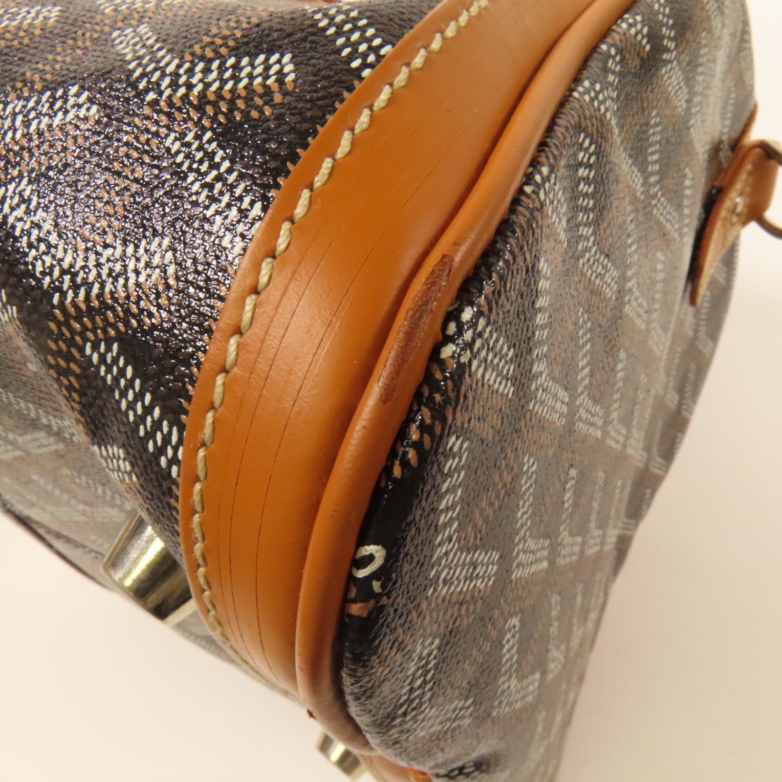 GOYARD 塗層帆布Croisieve 35銀扣手挽袋