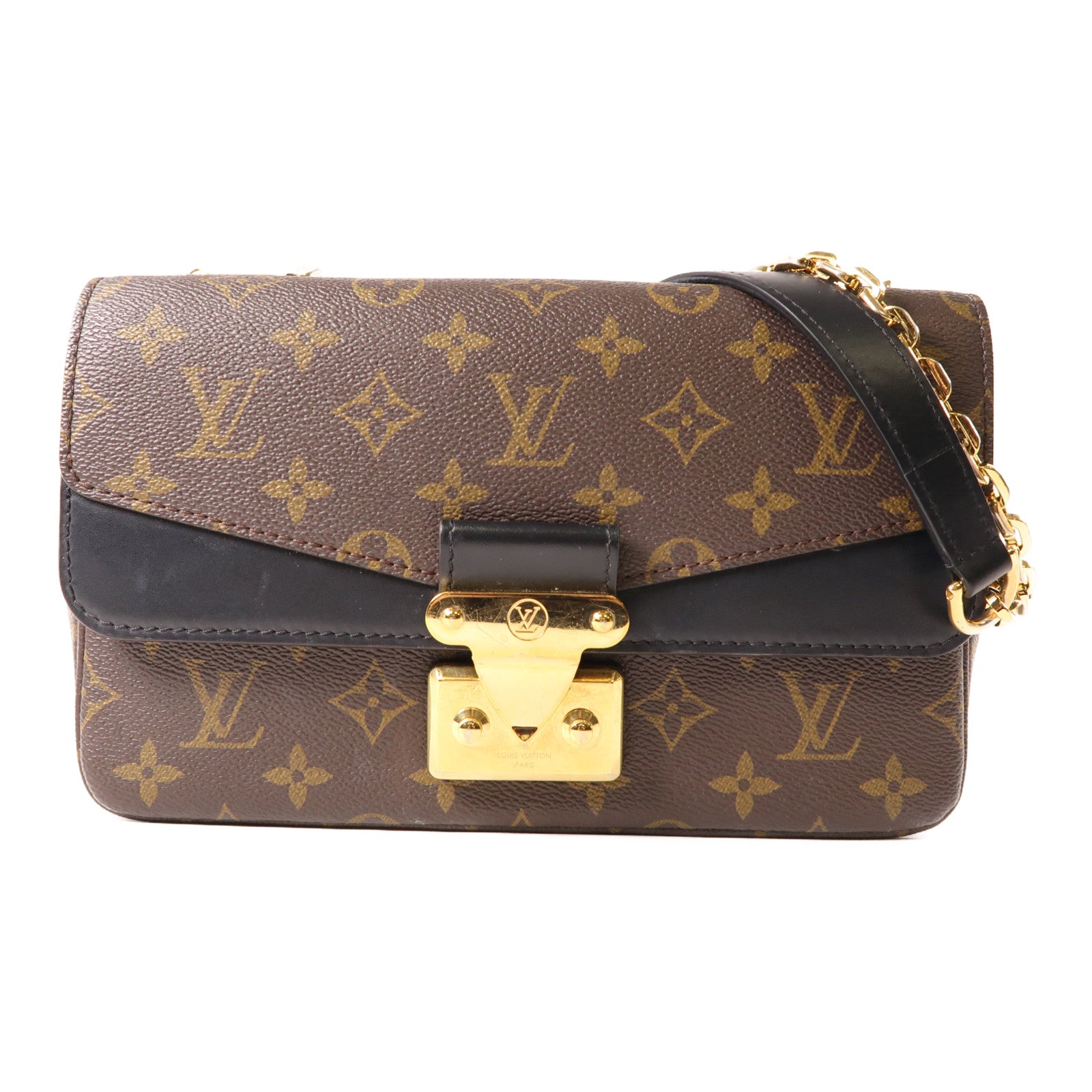 LOUIS VUITTON LV GHW Marceau Chain Shoulder Bag M46126 Monogram Brown