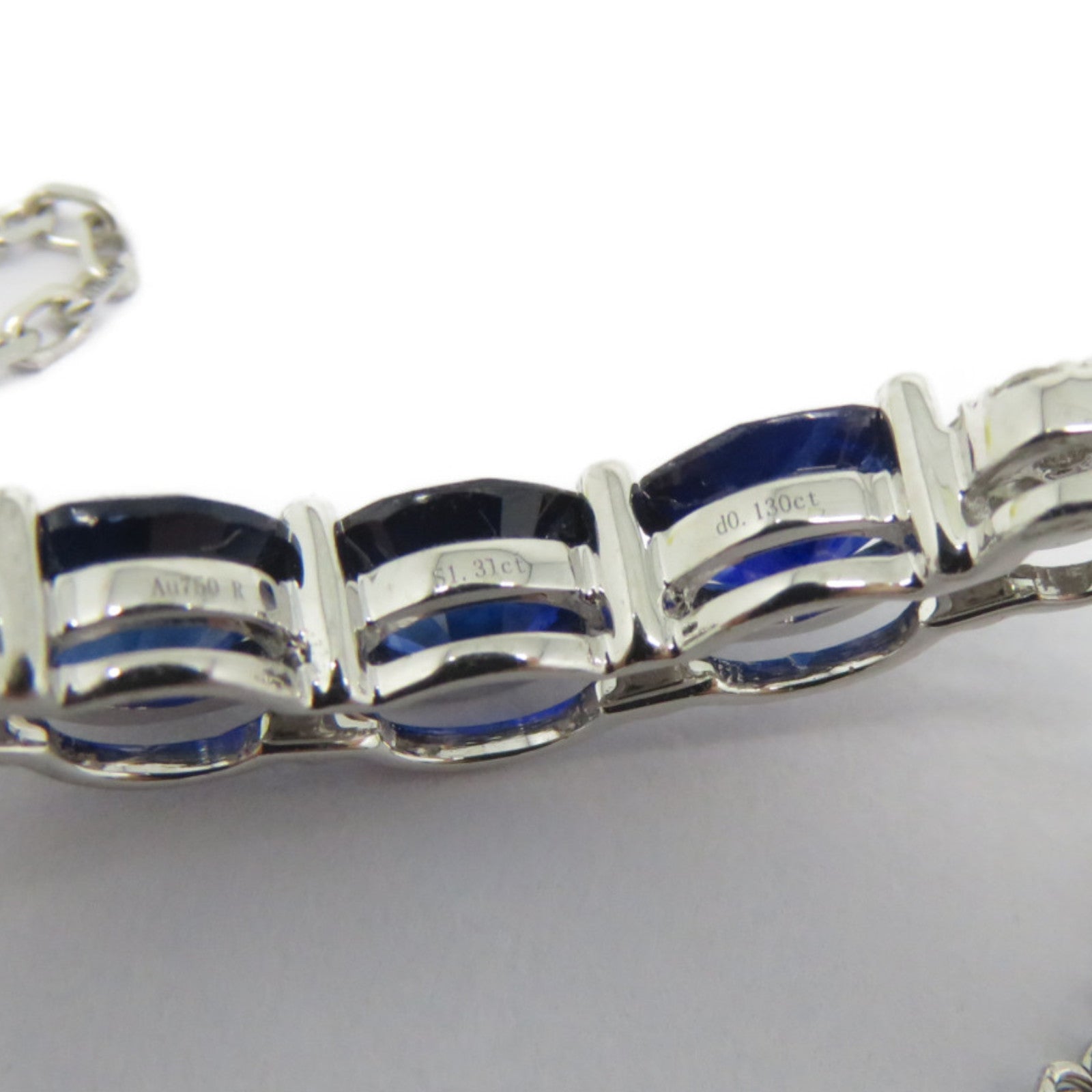 JEWELRY 【激減優惠】18K白金Sapphire Diamond Necklace 1.313ct藍寶石/0.131ct鑽石項鍊