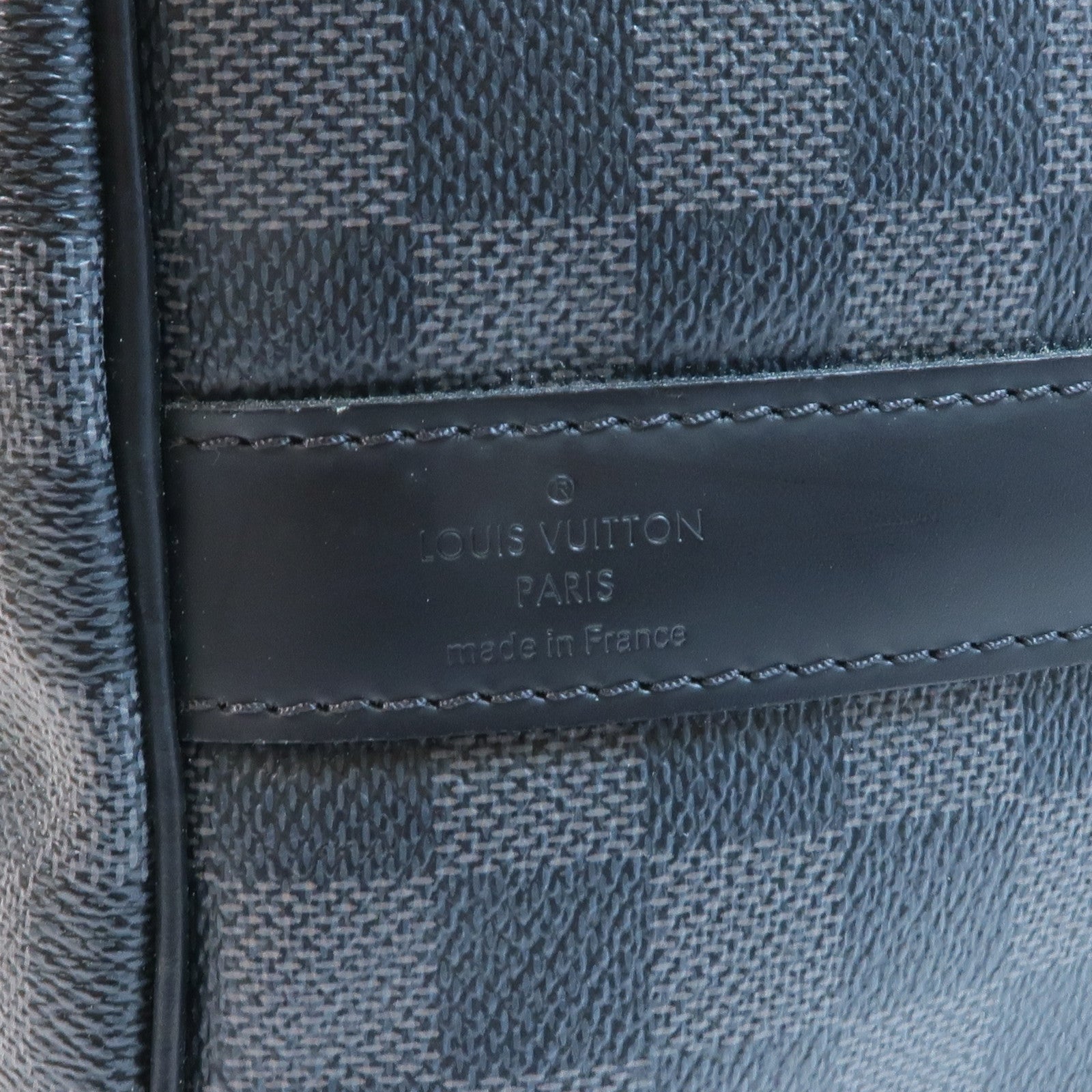 LOUIS VUITTON Damier Graphite Keepall 45 Bandouliere銀扣手挽肩背兩用袋
