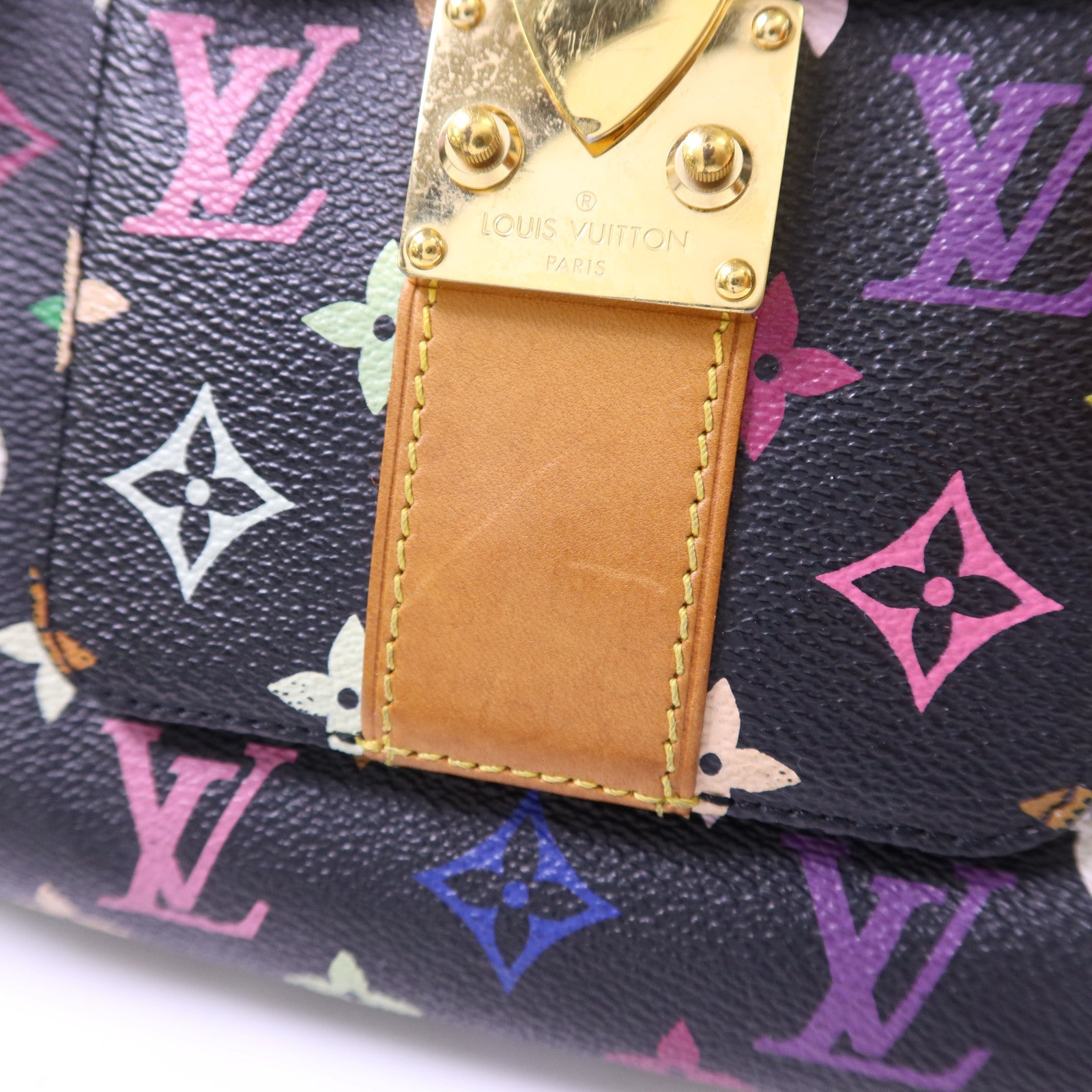 LOUIS VUITTON Monogram Multicolore Speedy 30金扣手挽袋