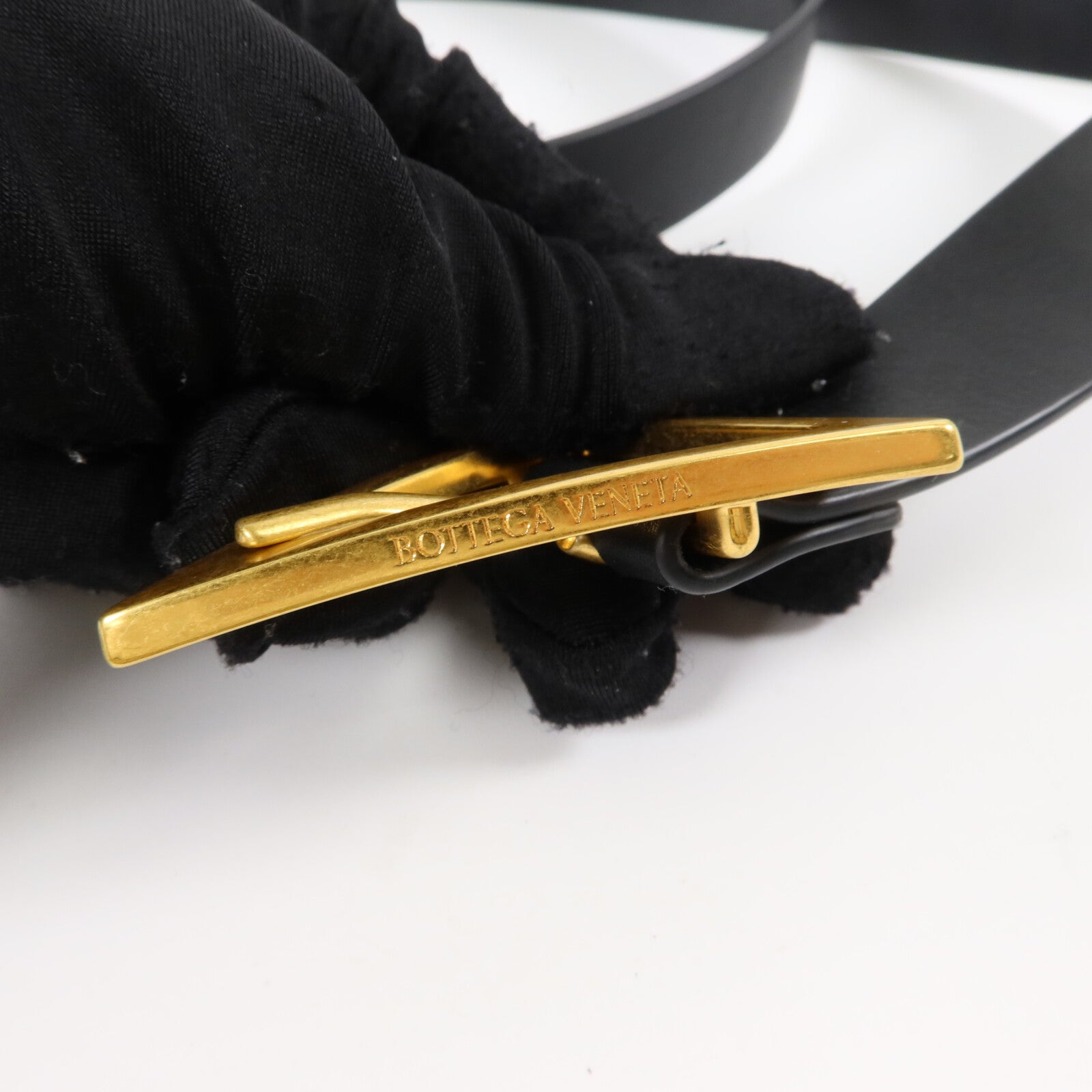 BOTTEGA VENETA 牛皮皮革Triangle Leather Belt 90cm皮帶