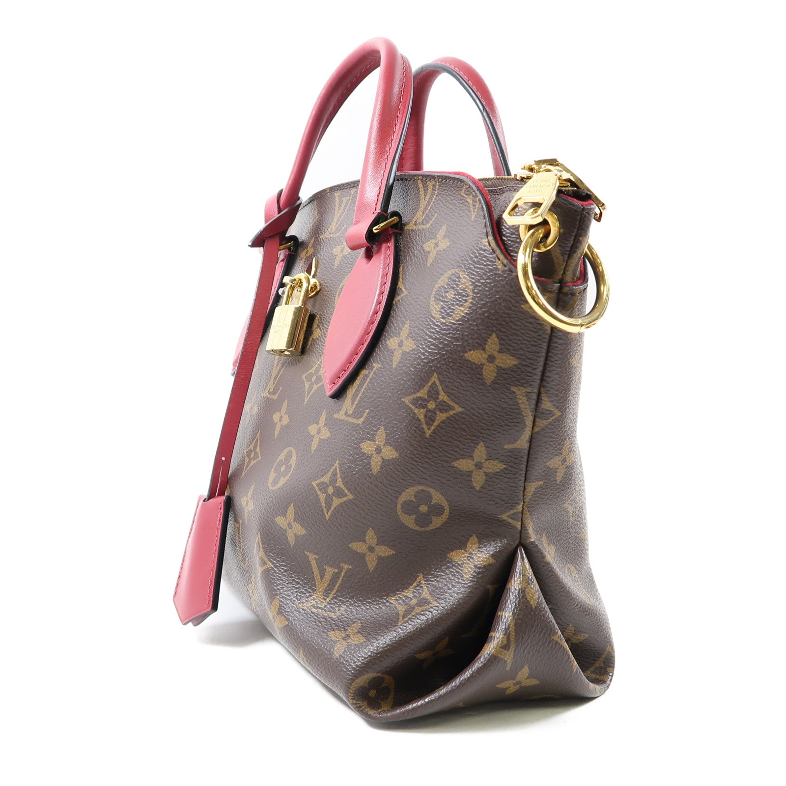 LOUIS VUITTON 【激減優惠】Monogram Flower Zipped Tote PM金扣手挽肩背兩用袋啡色