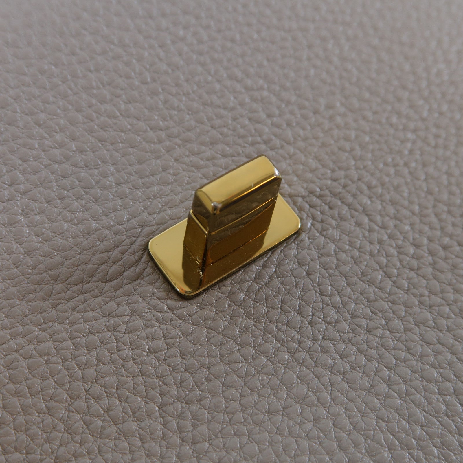 Tory Burch 牛皮皮革Chain Shoulder Bag金扣鏈帶肩背袋灰色