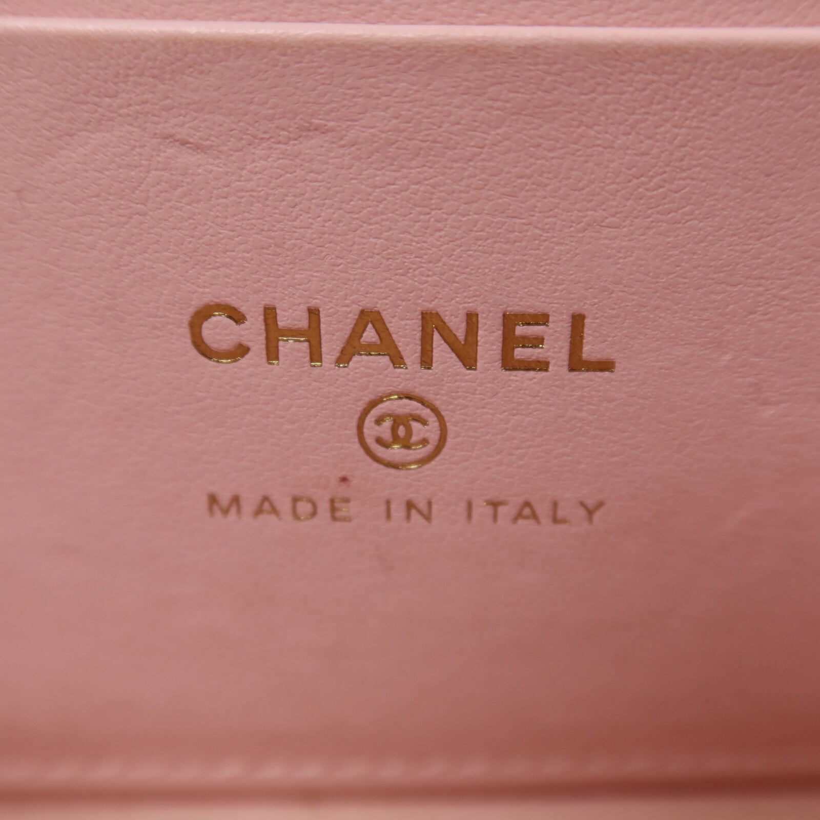 CHANEL 牛皮皮革Vanity With Chain鏈帶手挽肩背兩用袋