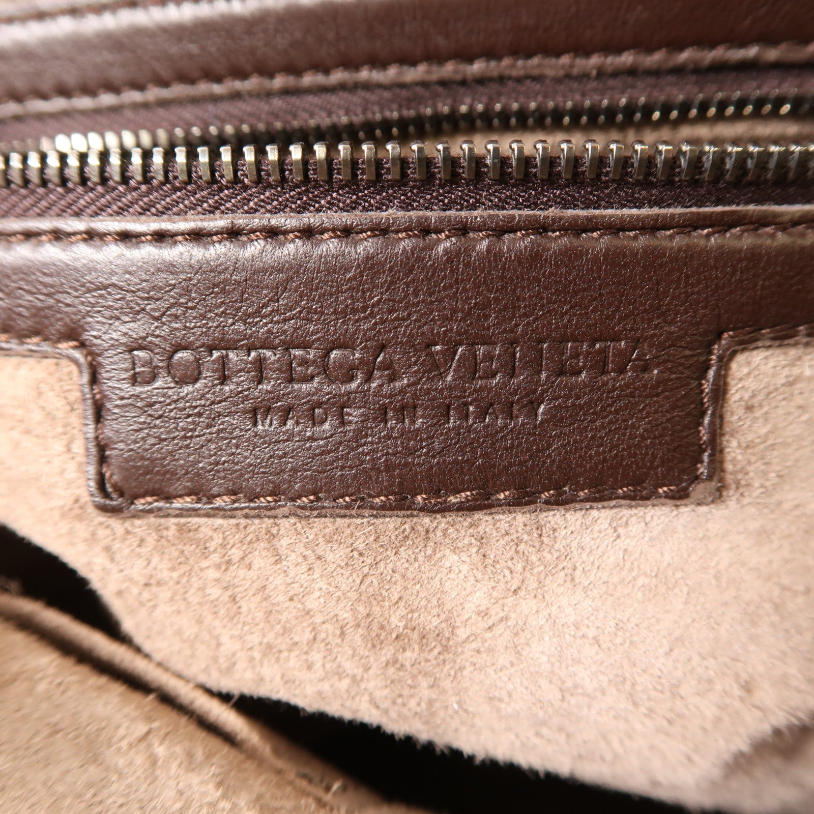 BOTTEGA VENETA 羊皮皮革Shoulder Bag銀扣肩背袋棕色