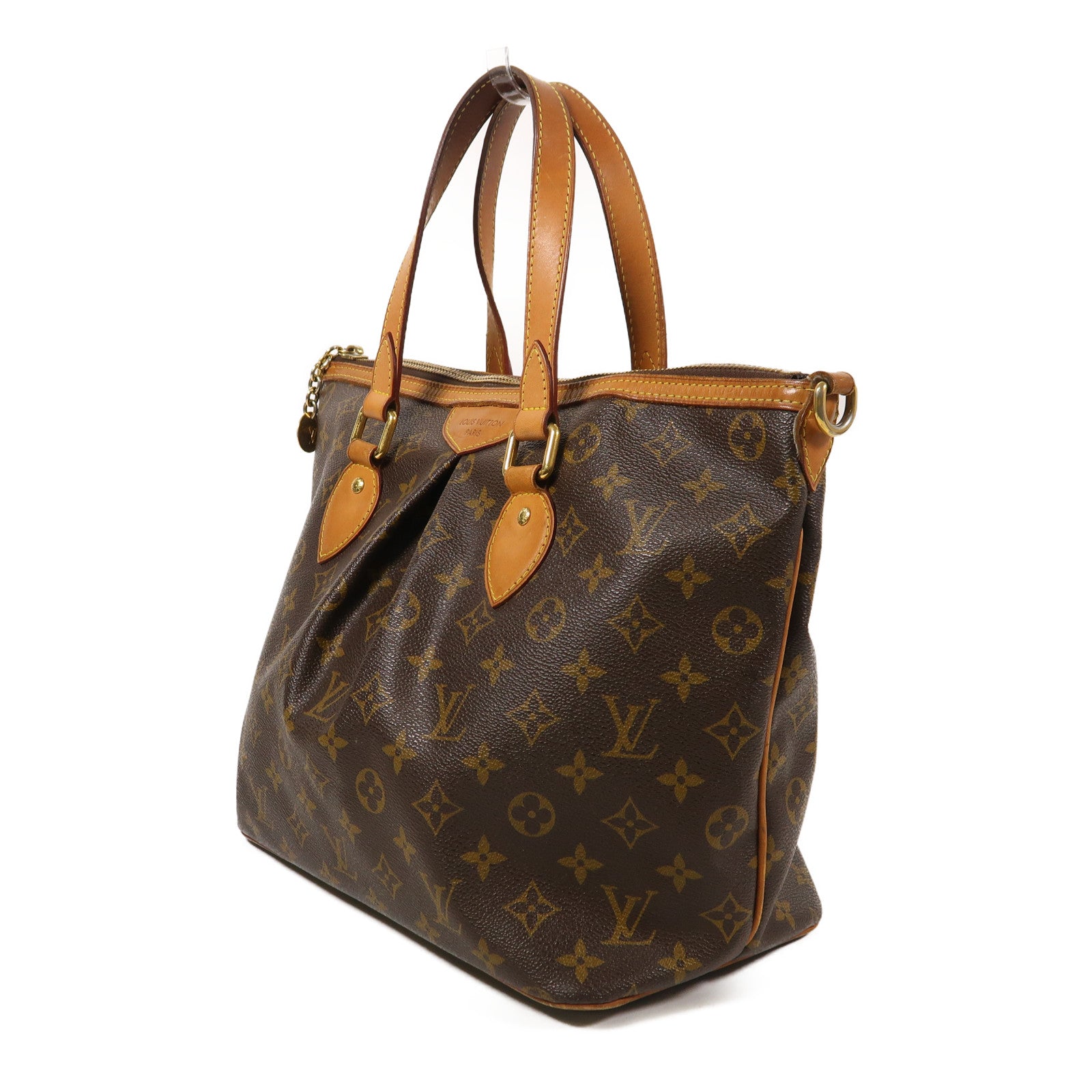 LOUIS VUITTON LV GHW Palermo PM 2 Way Shoulder Bag M40145 Monogram Brown