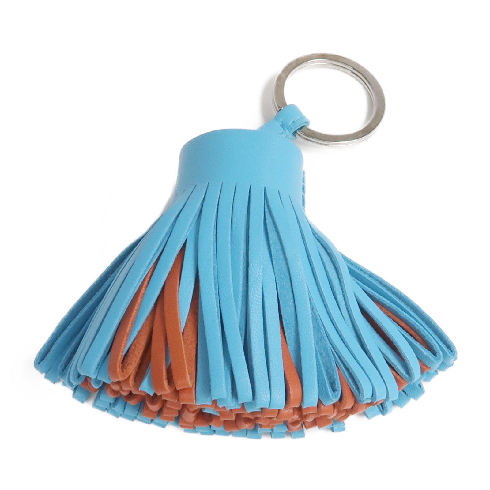 HERMES Milo皮革Carmen Charm銀扣掛飾