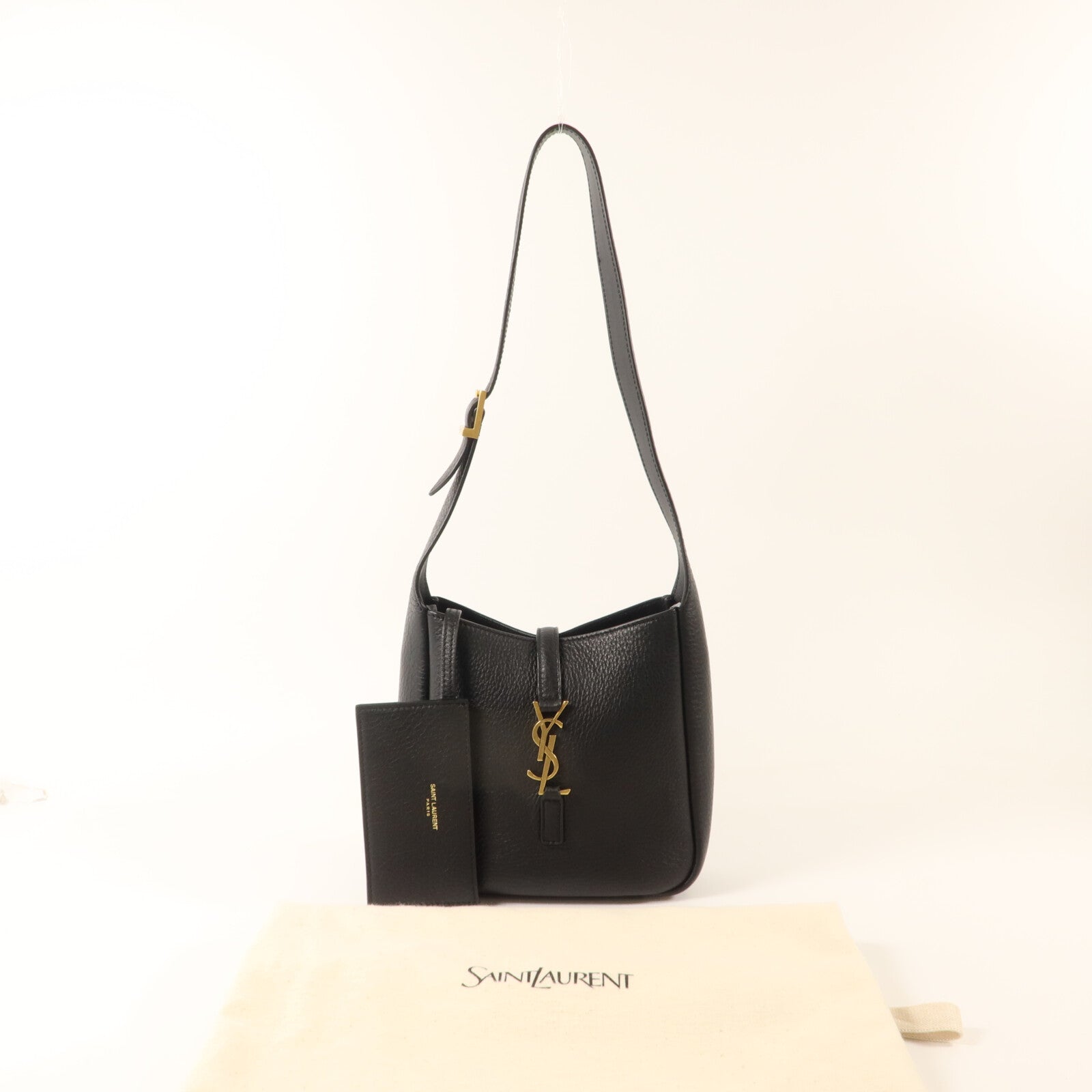 SAINT LAURENT 鹿皮Le 5 A7 Hobo Baby肩背袋