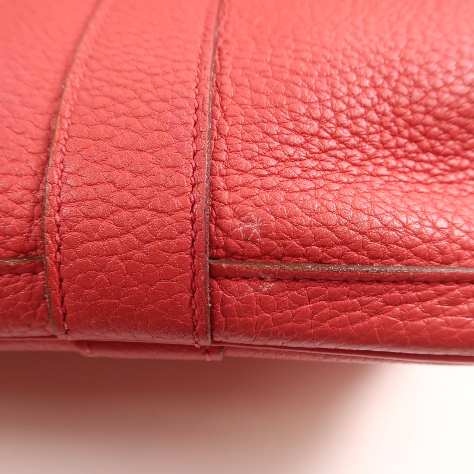 HERMES PHW Garden Party TPM Handbag Negonda Leather T5 Rose Jarpur Red