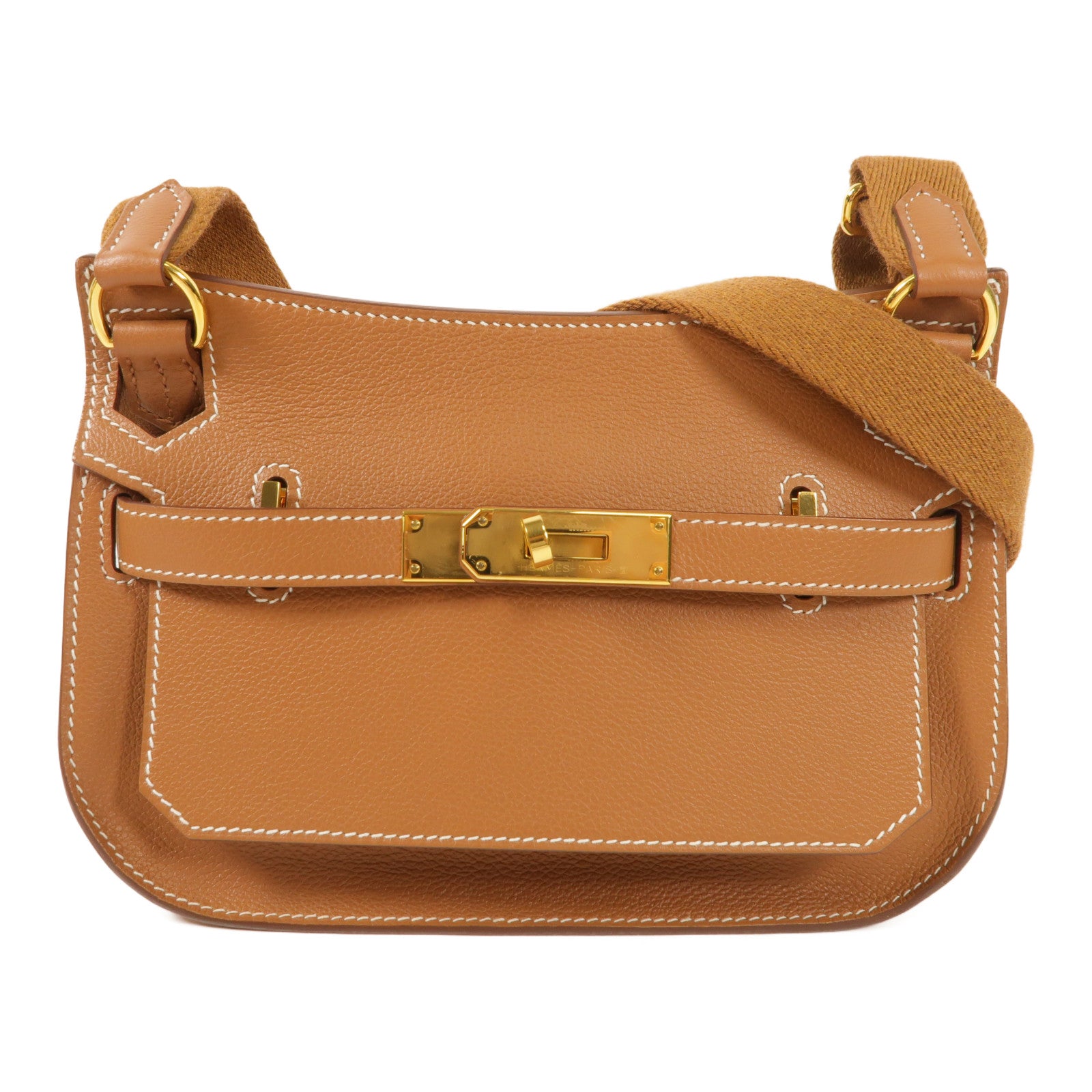 HERMES Evercolor皮革Jypsiere Mini肩背袋Gold