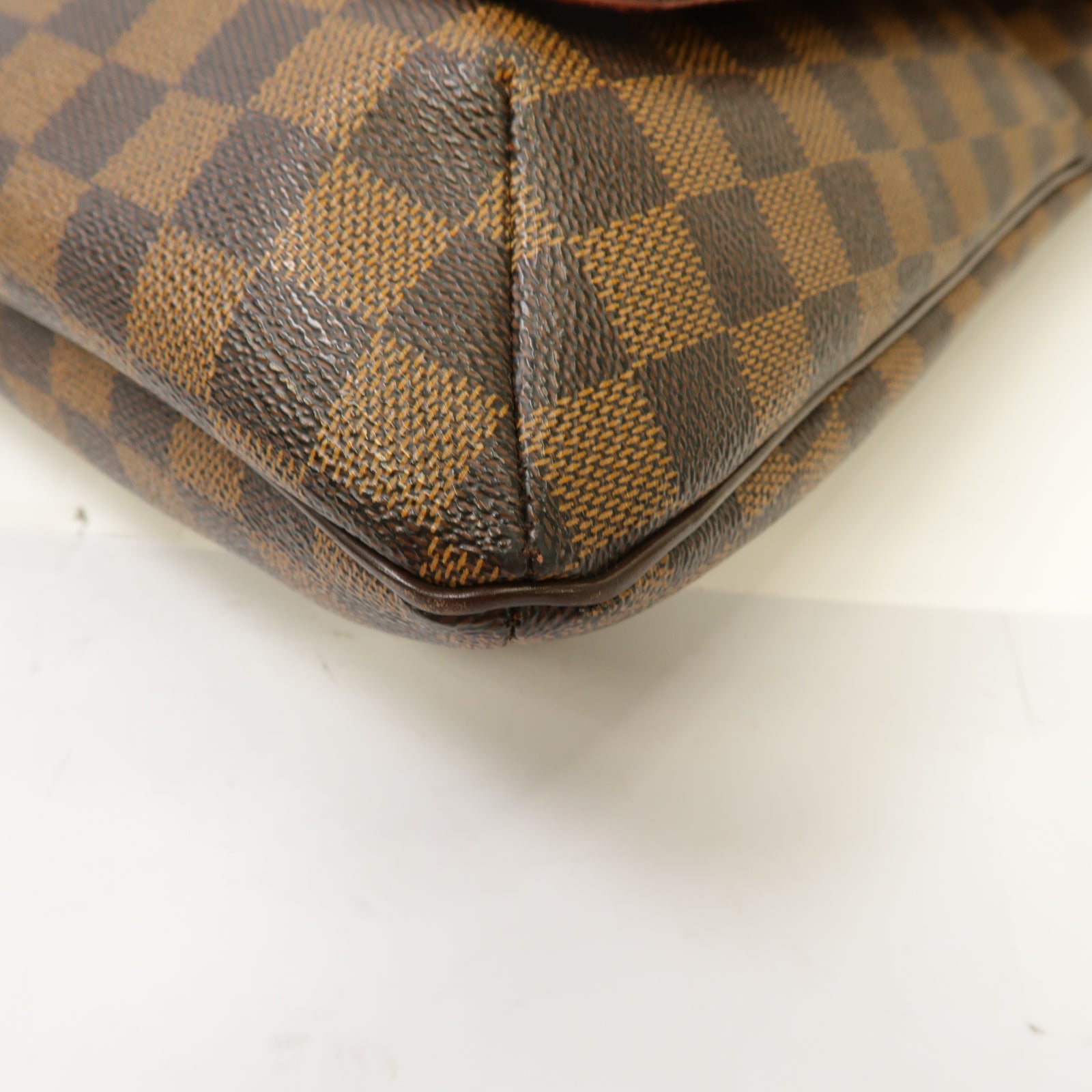 LOUIS VUITTON Damier Musette金扣肩背袋棕色