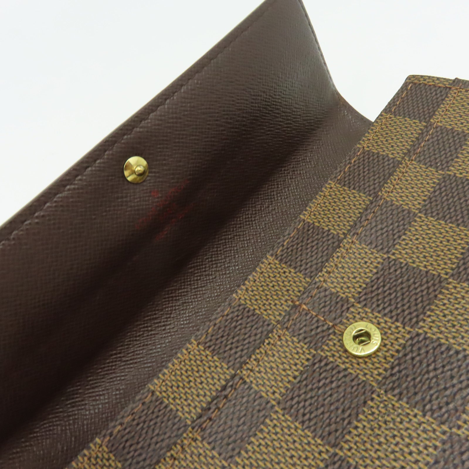 LOUIS VUITTON Damier Portefeuille Sarah Wallet金扣長錢包啡色